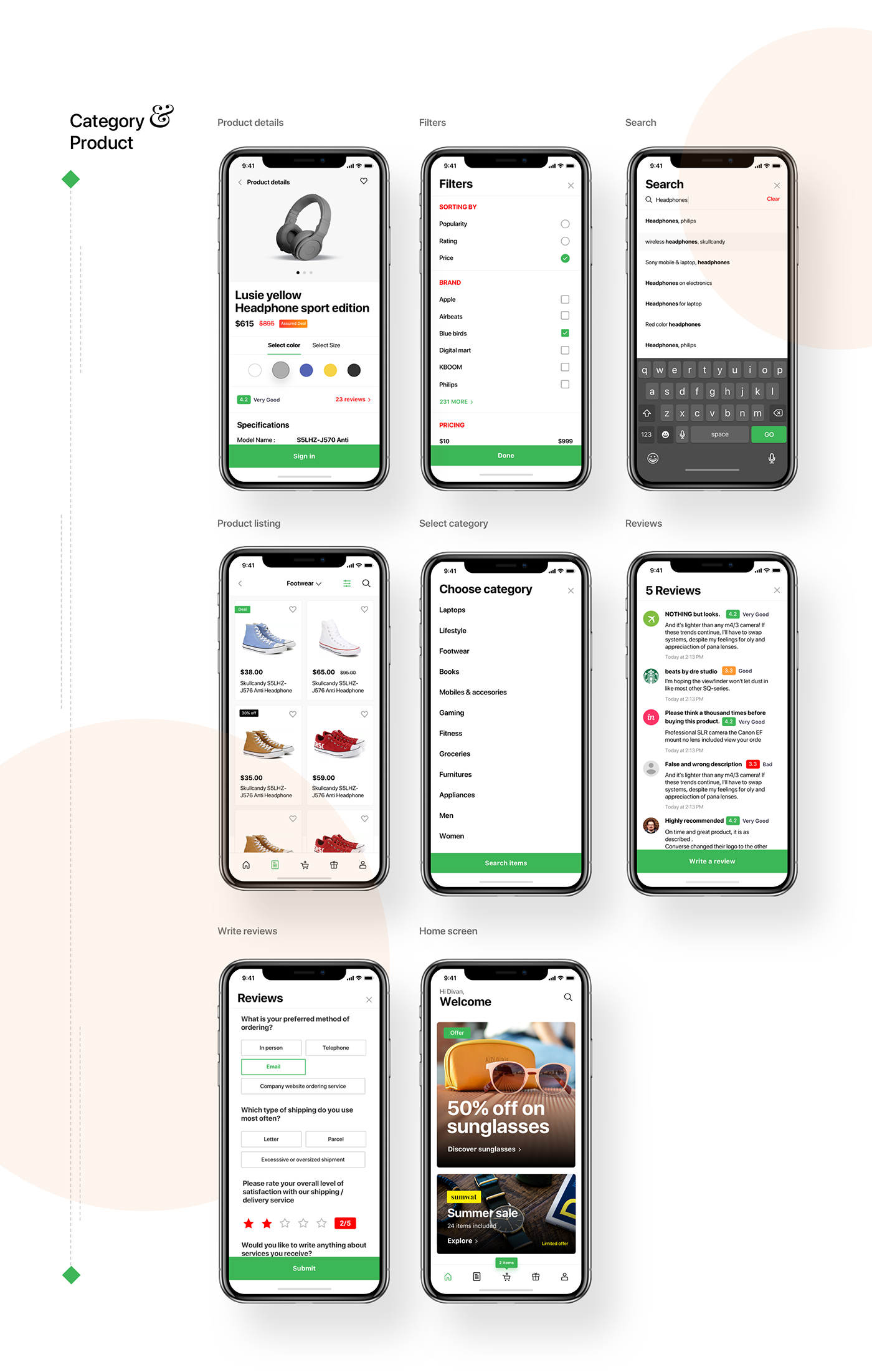 ui kit shopping ui kit ecommerce ios app iPhone x iOS App UI shopping app purchase ui kit landing page payment checkout app