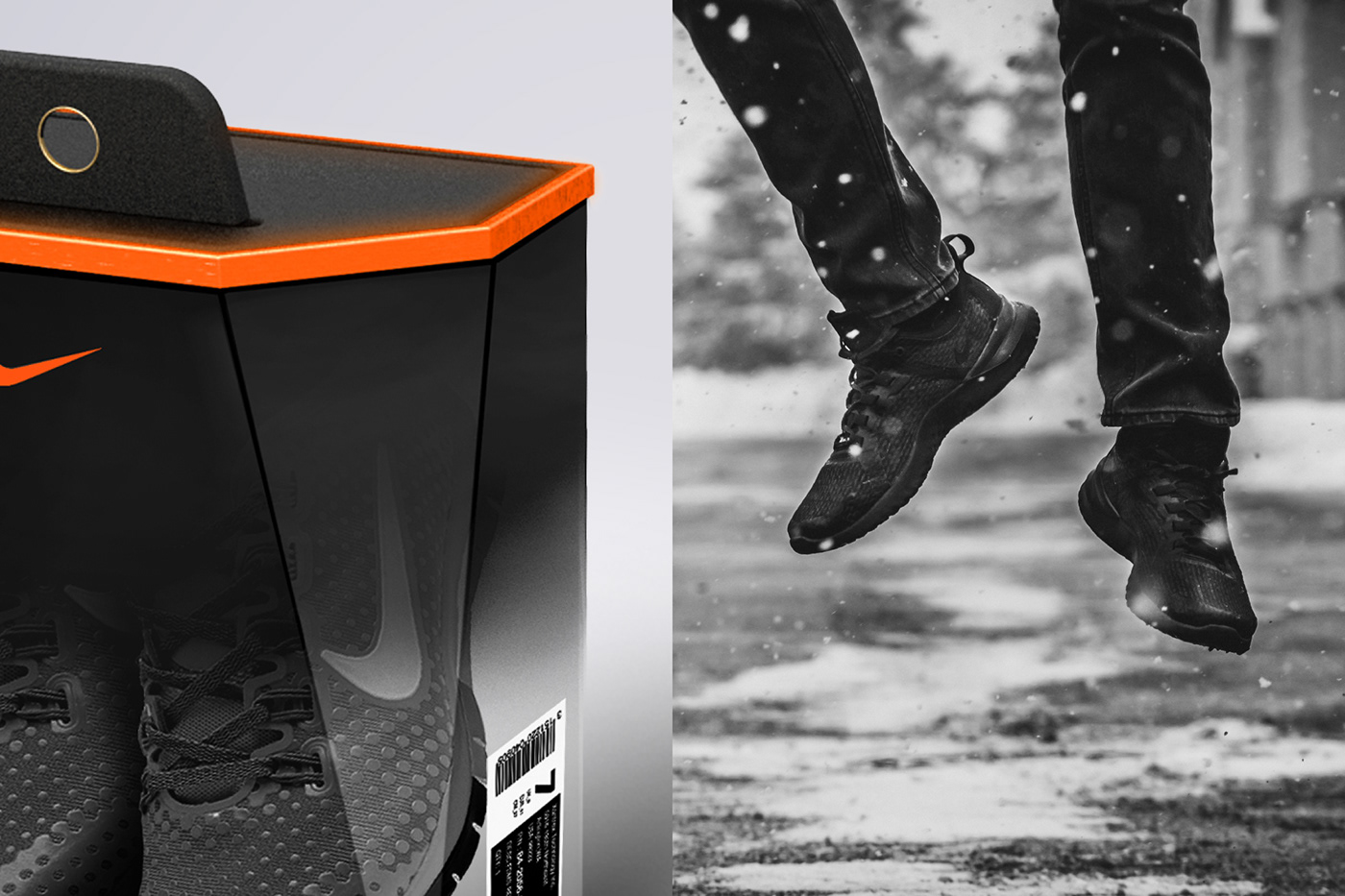 branding  Packaging Innovative shoe box concept Nike Molded pulp PAPER PULP