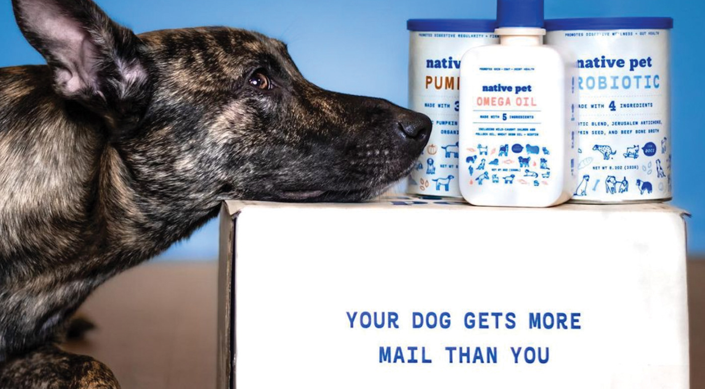 Packaging cpg dog food supplements brand identity adobe illustrator dog native pet