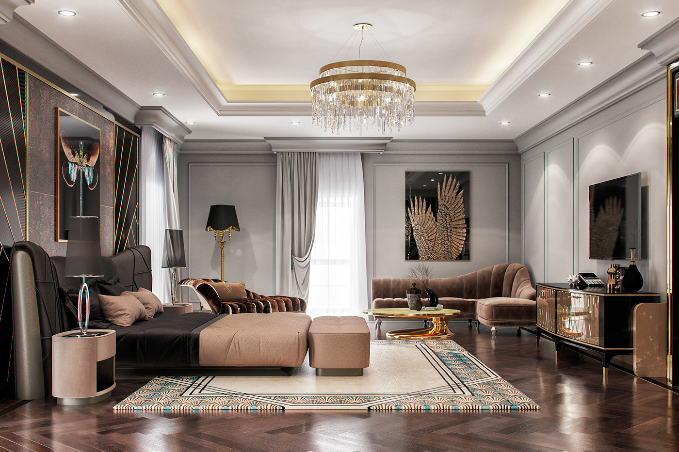 Interior luxury Visionnaire furniture coronarenderer