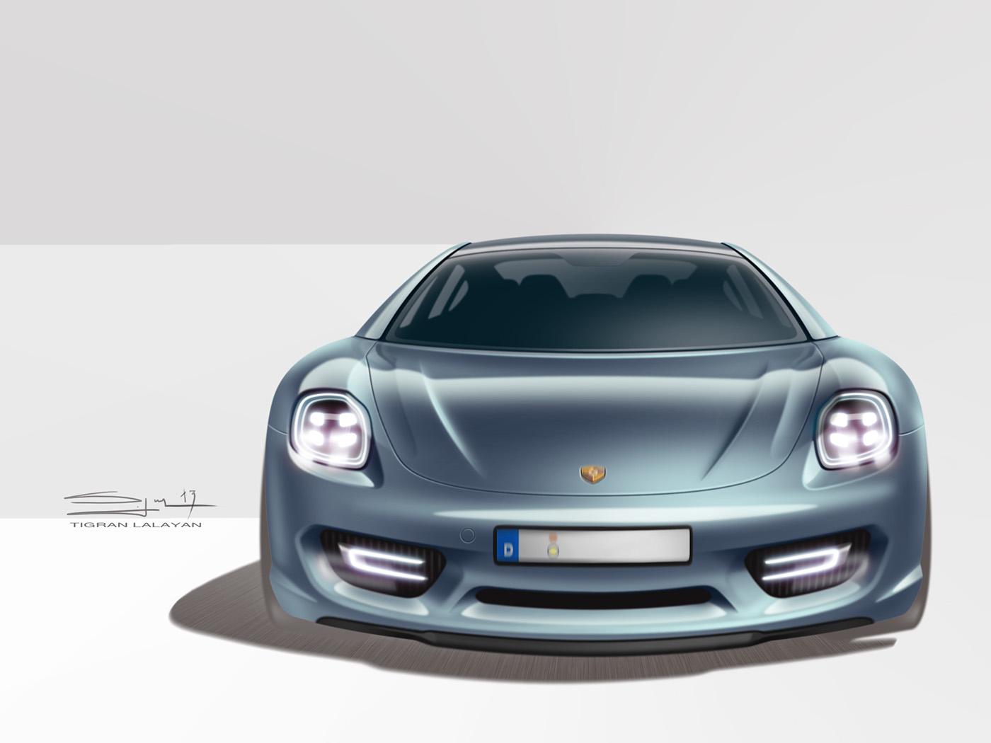 Porsche panamera concept sketch Render Tigran Lalayan car design