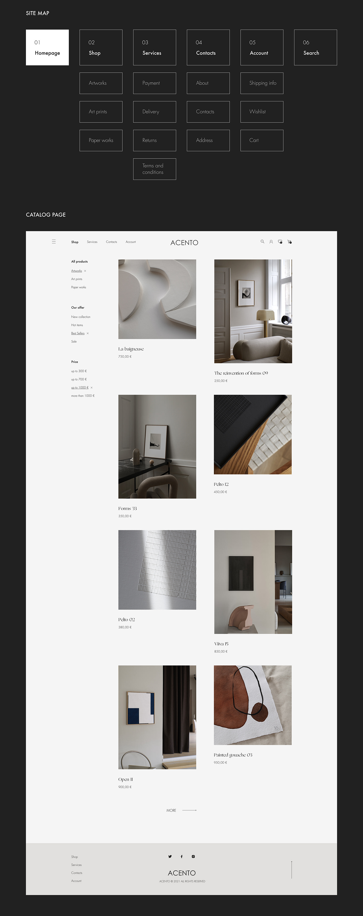 artwork design Online shop online store UI user interface ux Web Design 