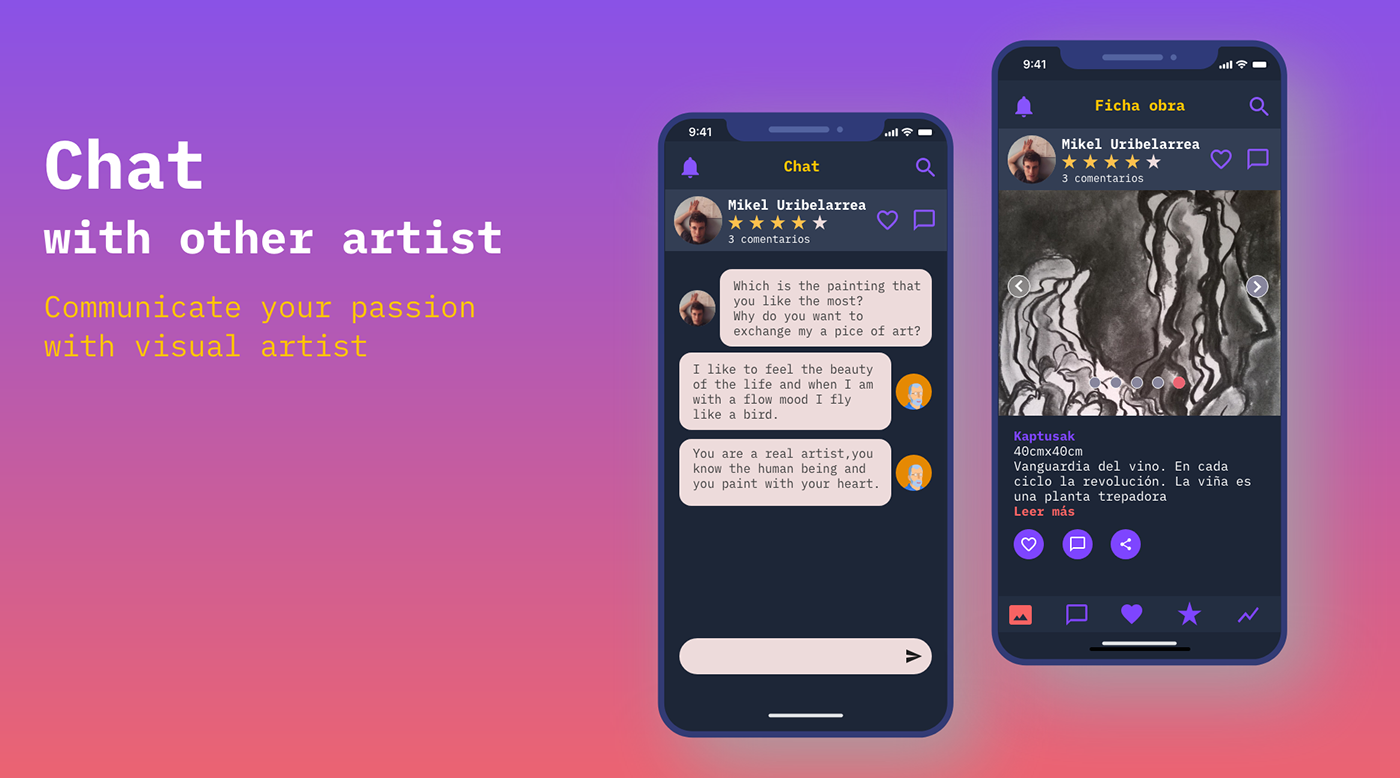 art culture app UI ux