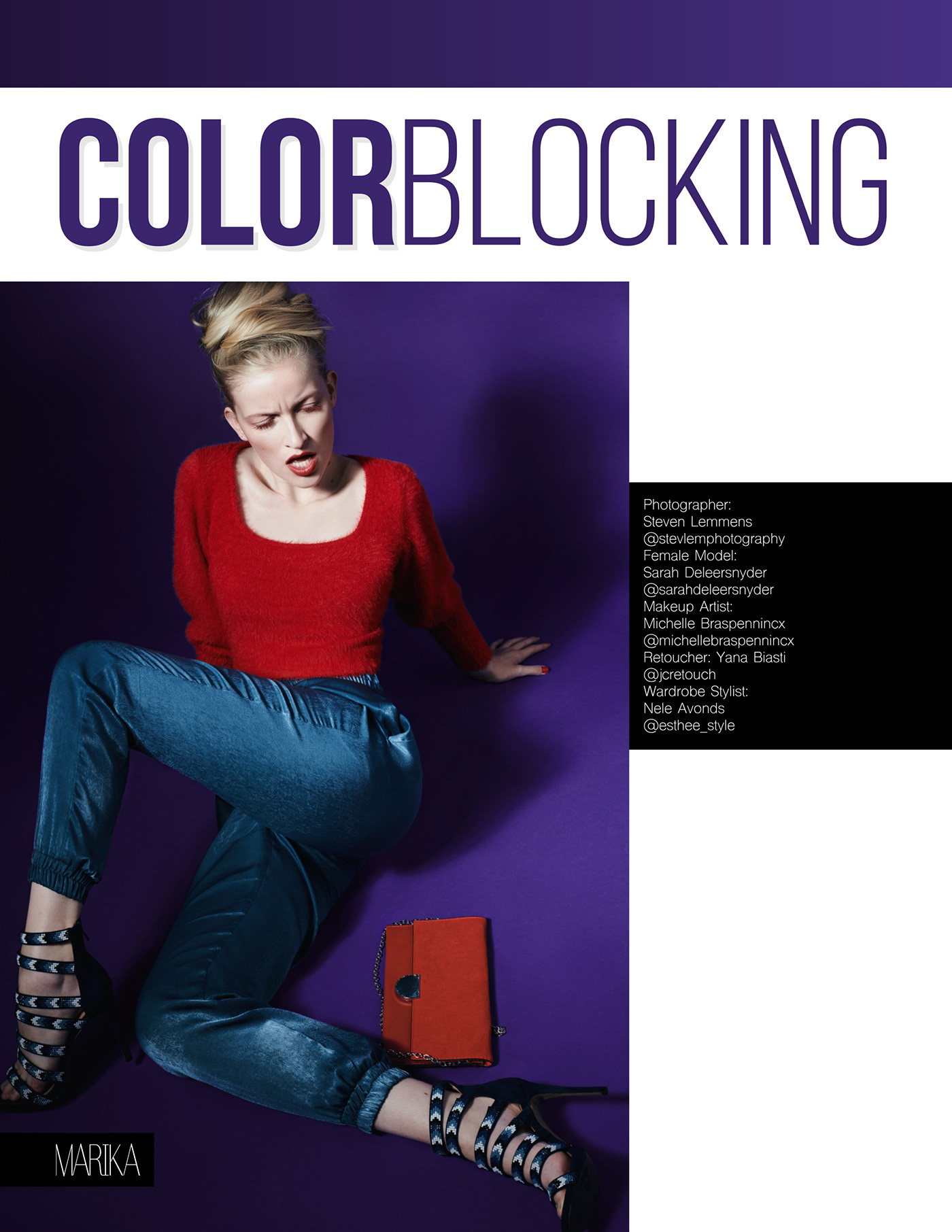 beauty colorblocking editorial Fashion  fashion photography magazine model portrait studio woman