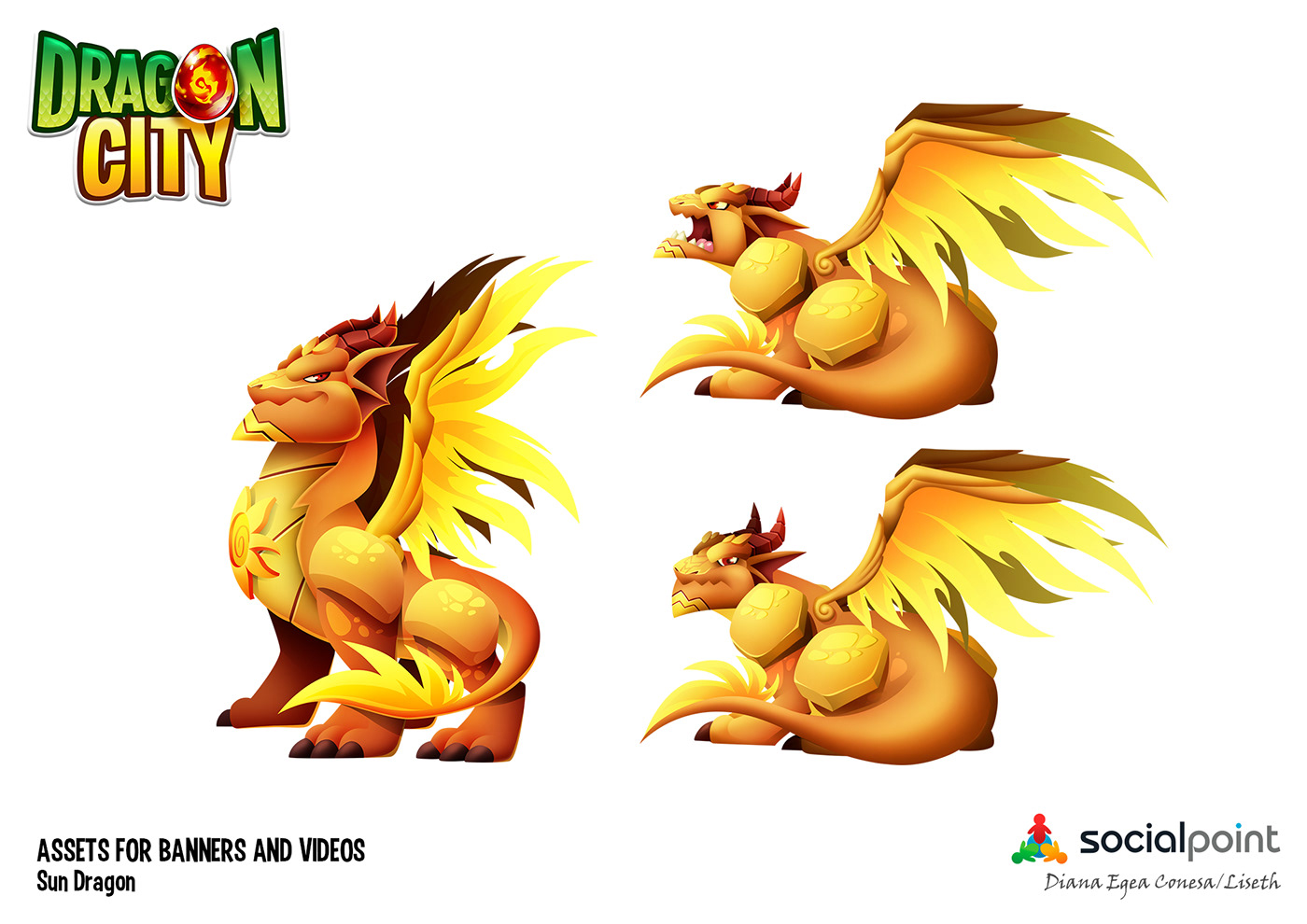 Dragon City Social Point videogame characters dragons flame star