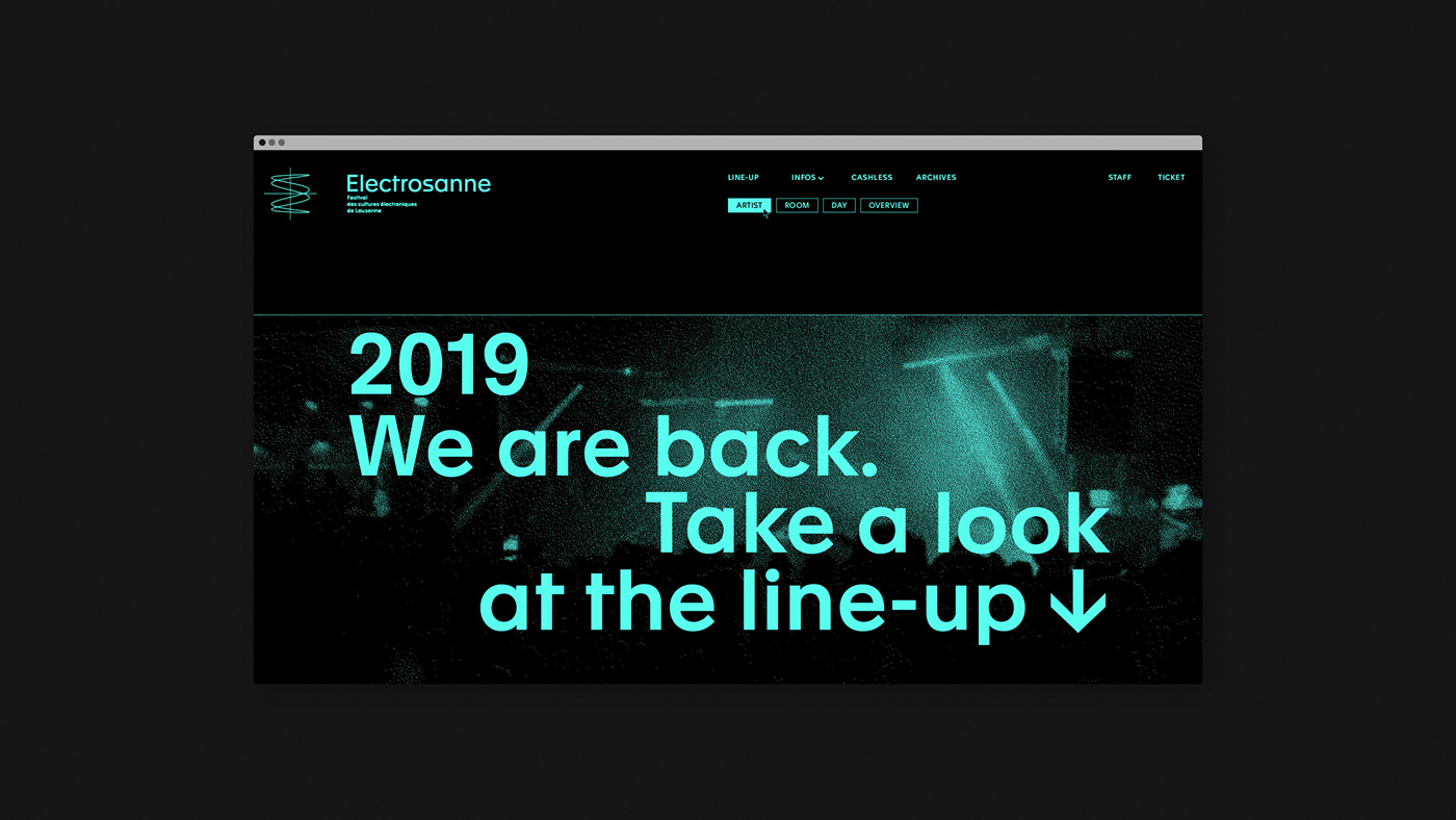 festival electro graphic identity music Lausanne Event house art branding 