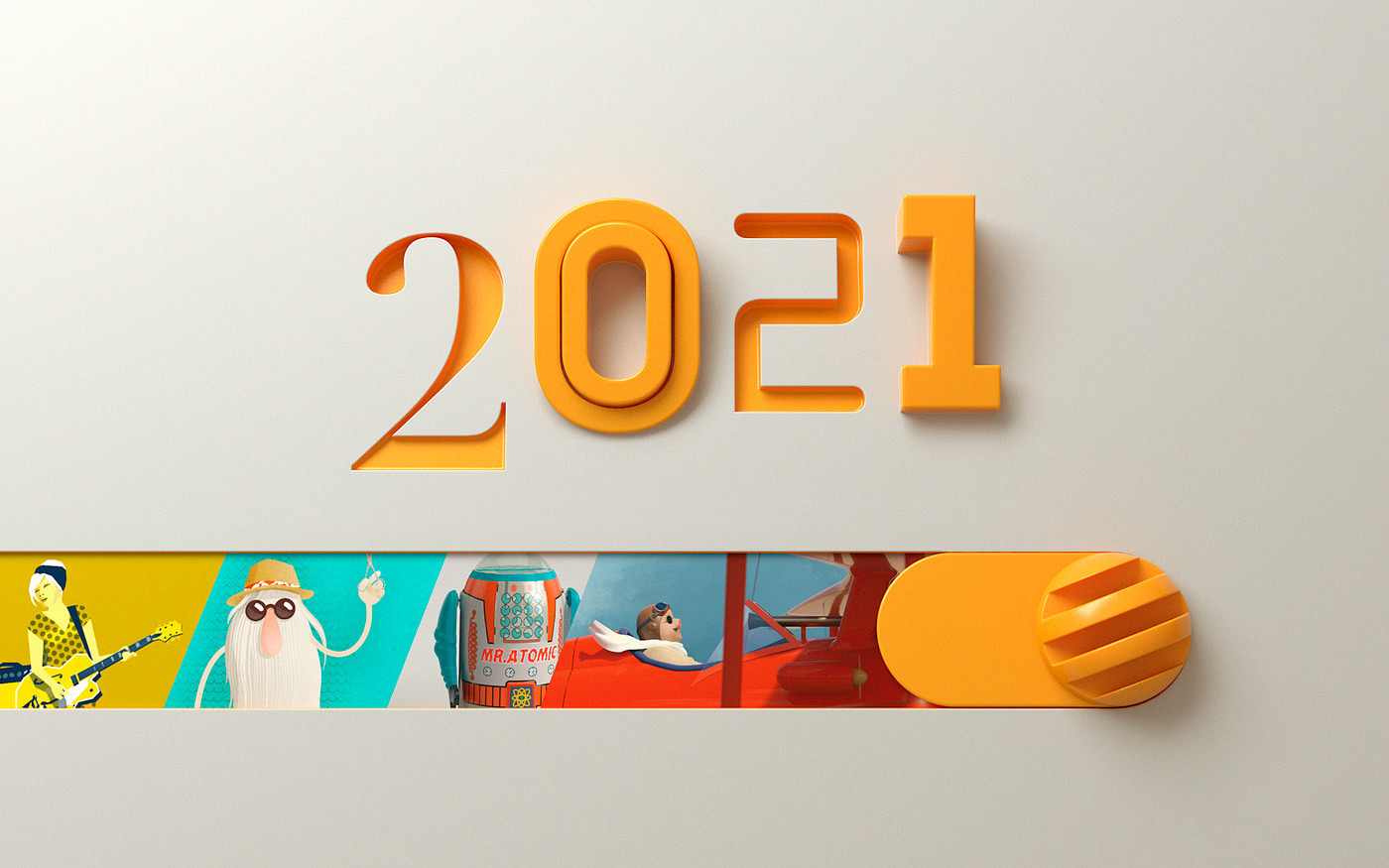 #2021 3D type 2021 newyear modo