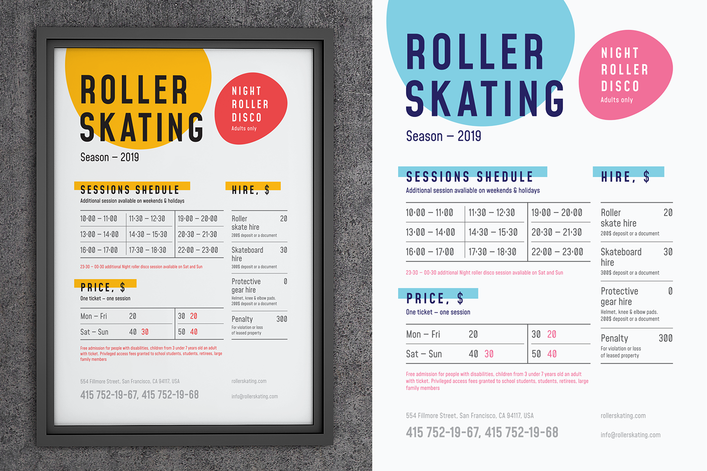 schedule poster flyer template roller Event timetable Skating Ice Rink table