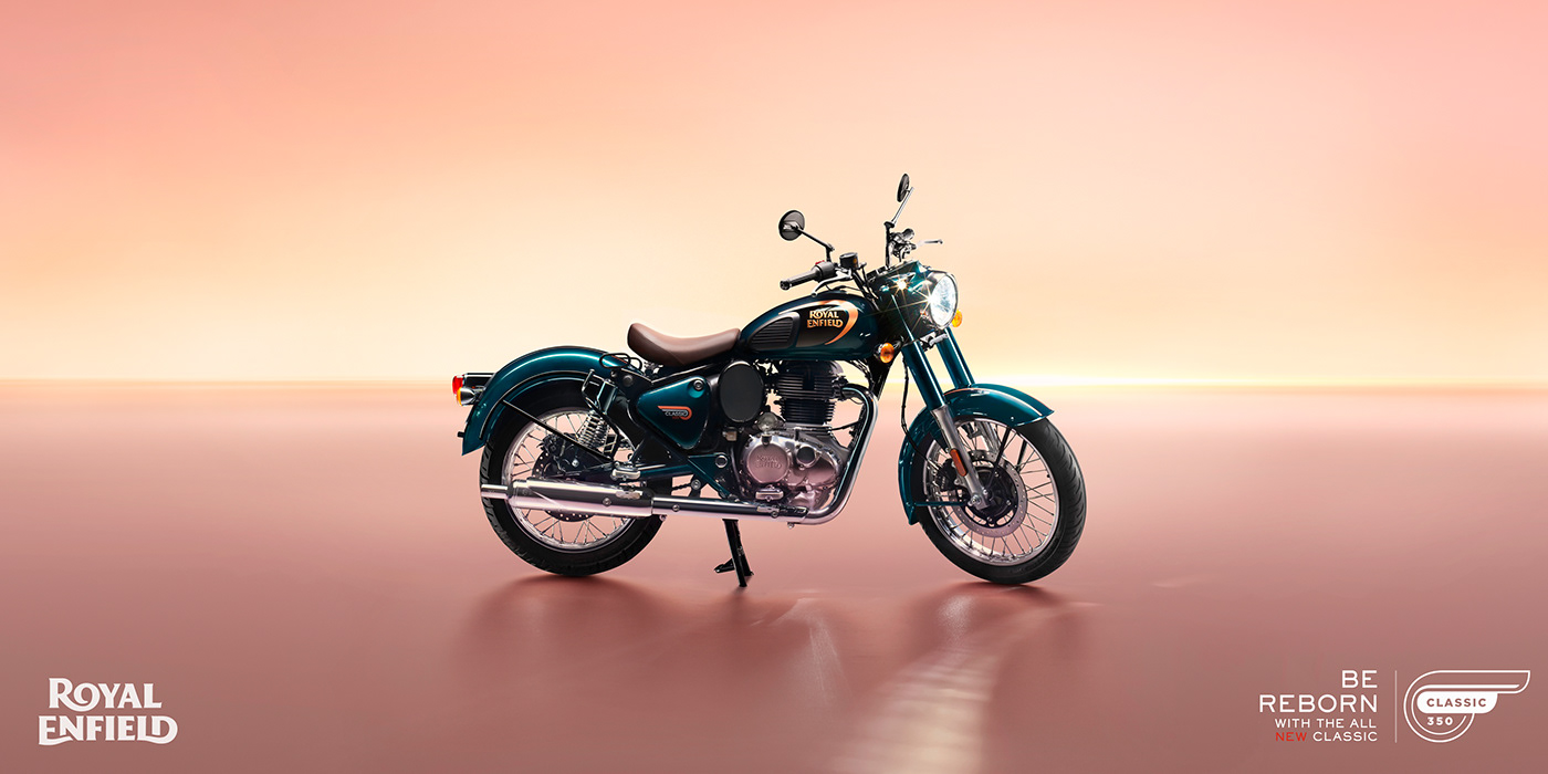 automotive   Bike horizon motorcycle royalenfield Advertising  automobile Classic350 motorbike Photography 