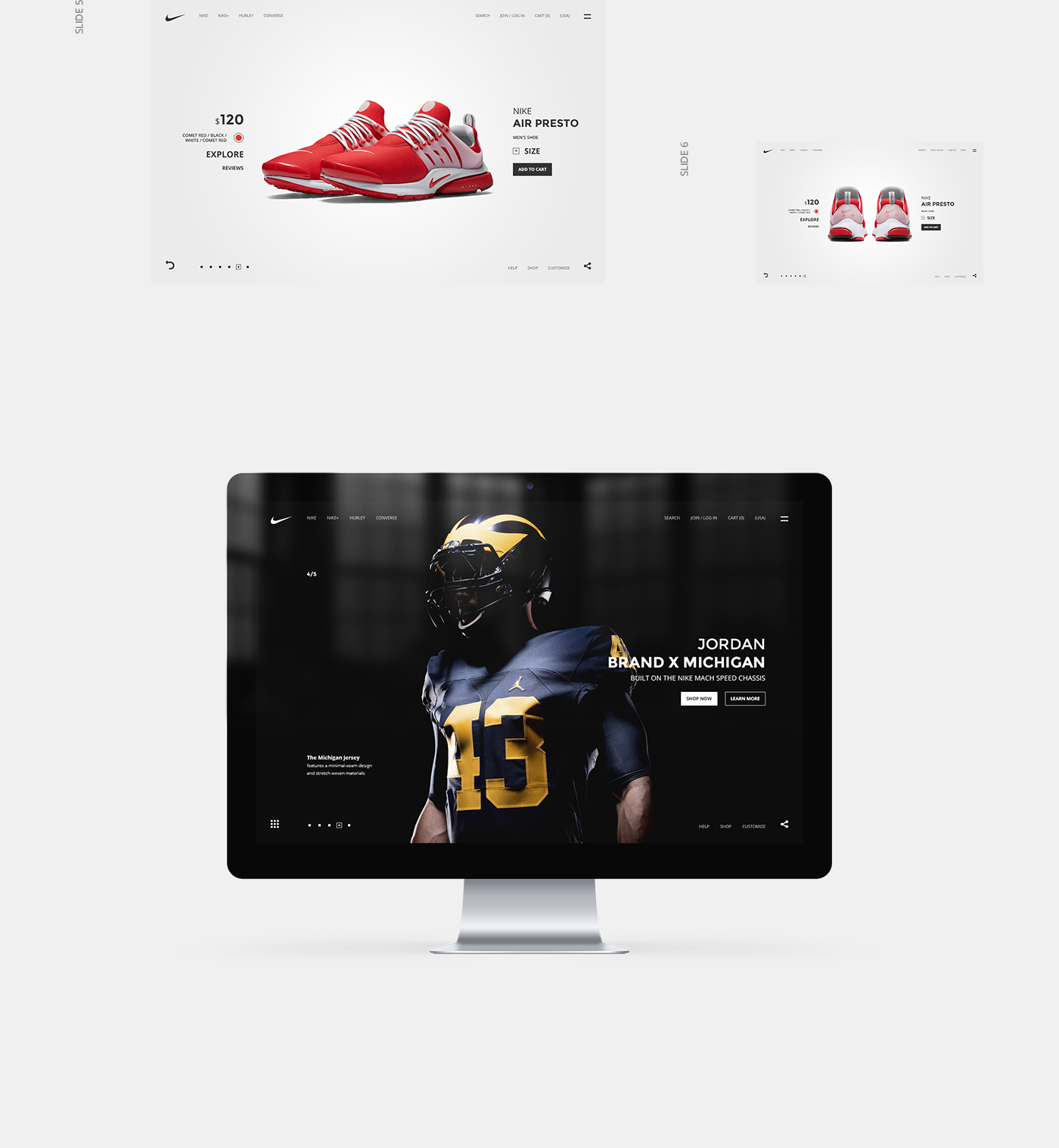 Nike shop e-commerce home page Product Page interaction animation  motion brand inspiration