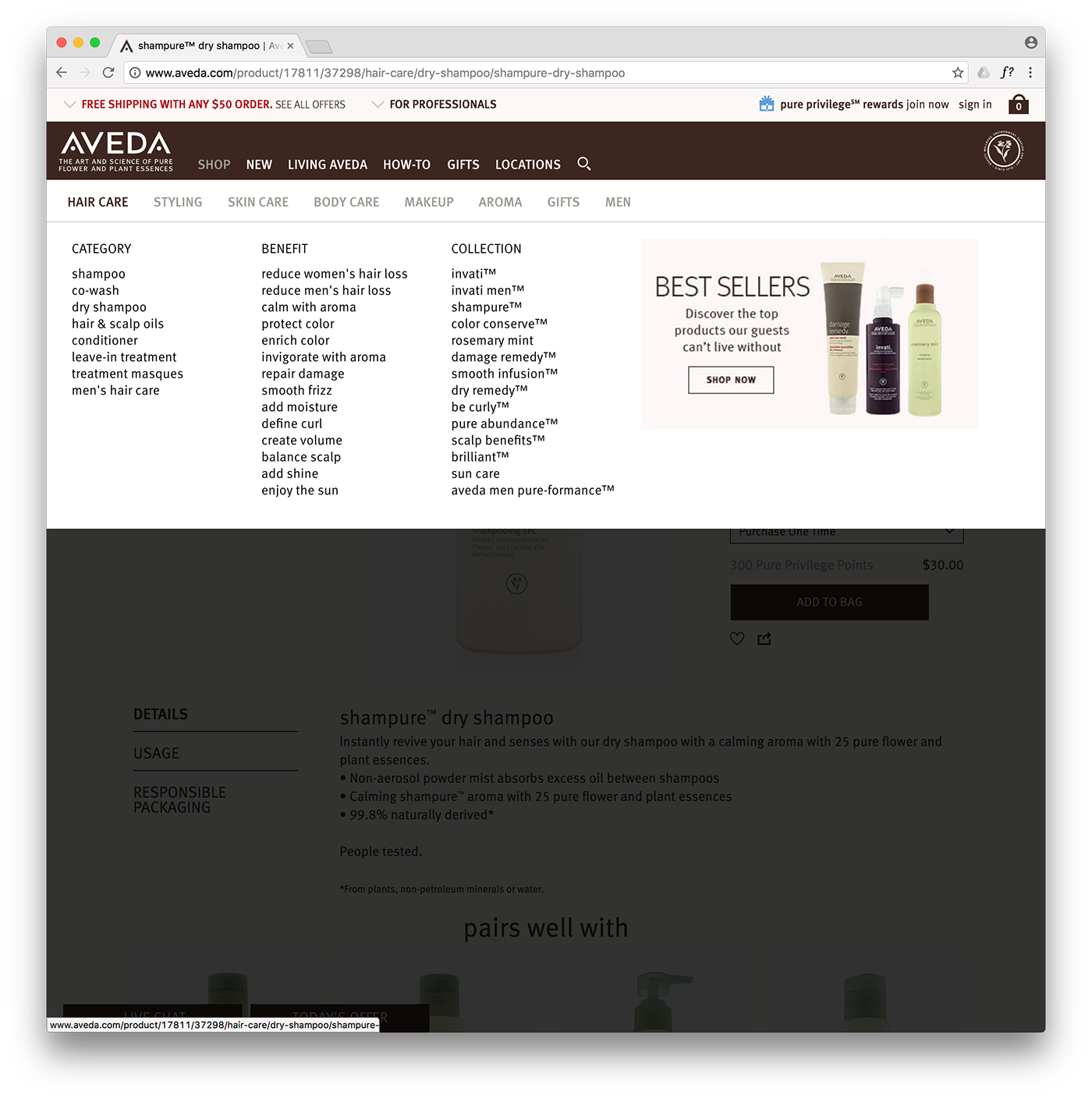 aveda beauty Web banners hair salons products e-commerce assets