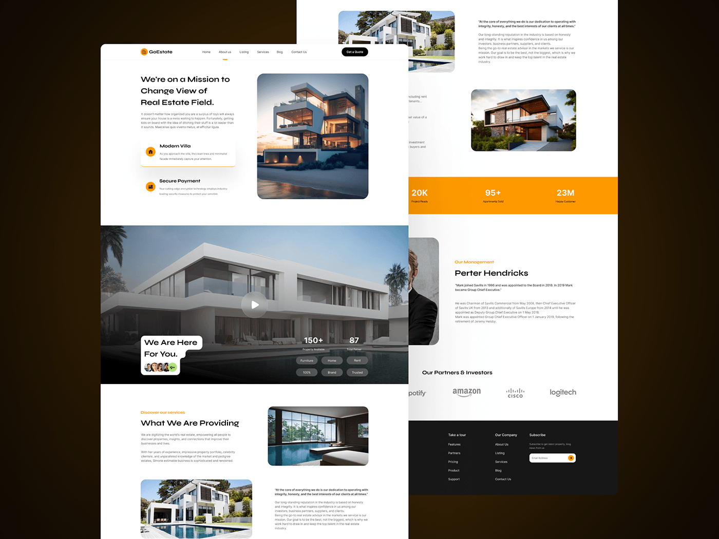 real estate Real Estate Website property landing page landing page design UI/UX Figma ui design Website Design property website