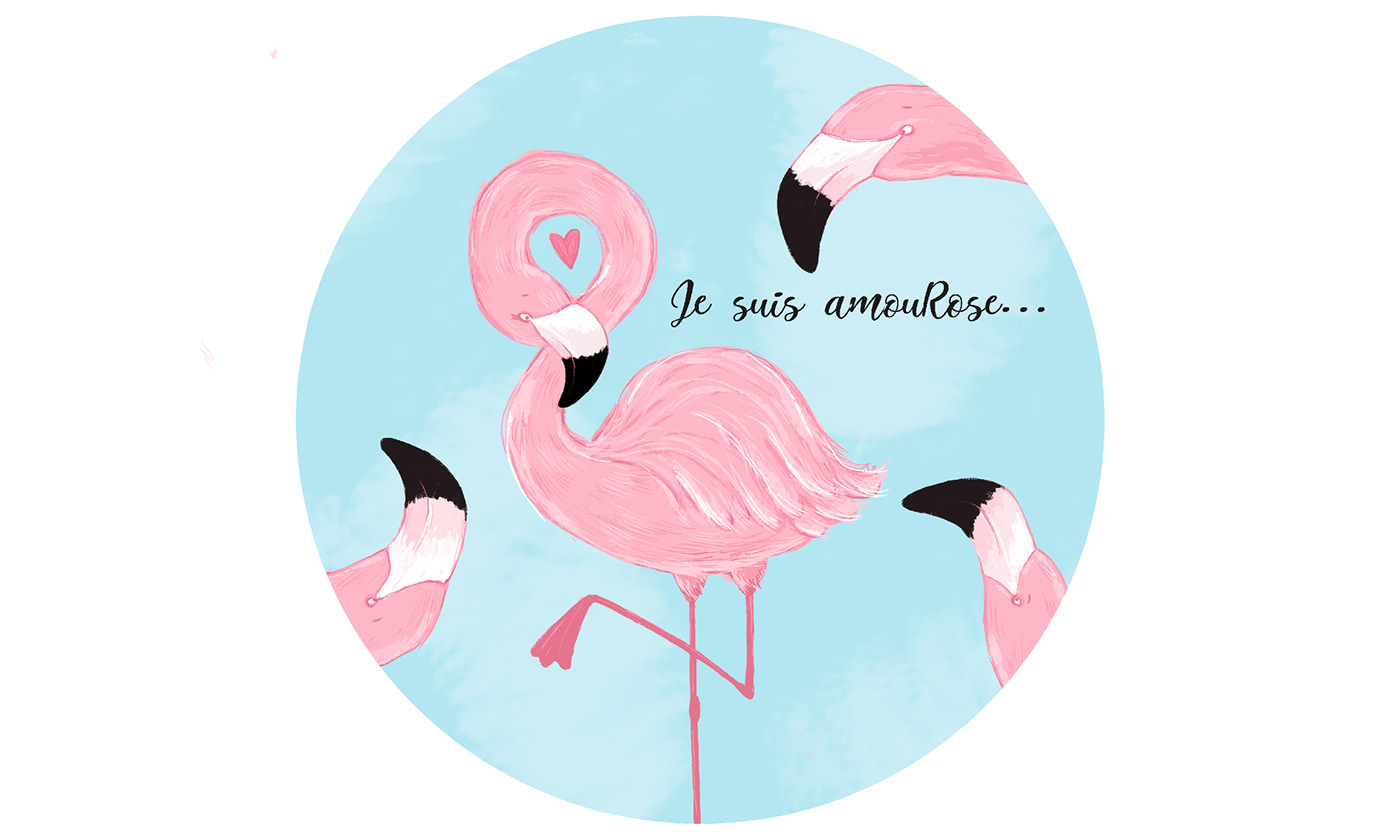 flamingo rose inlove amourouse amour