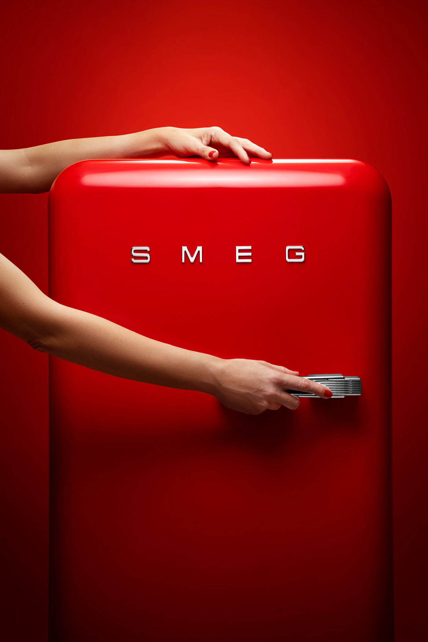 Advertising  commercial kitchen Post Production product Product Photography retouch retouching  smeg minimalist