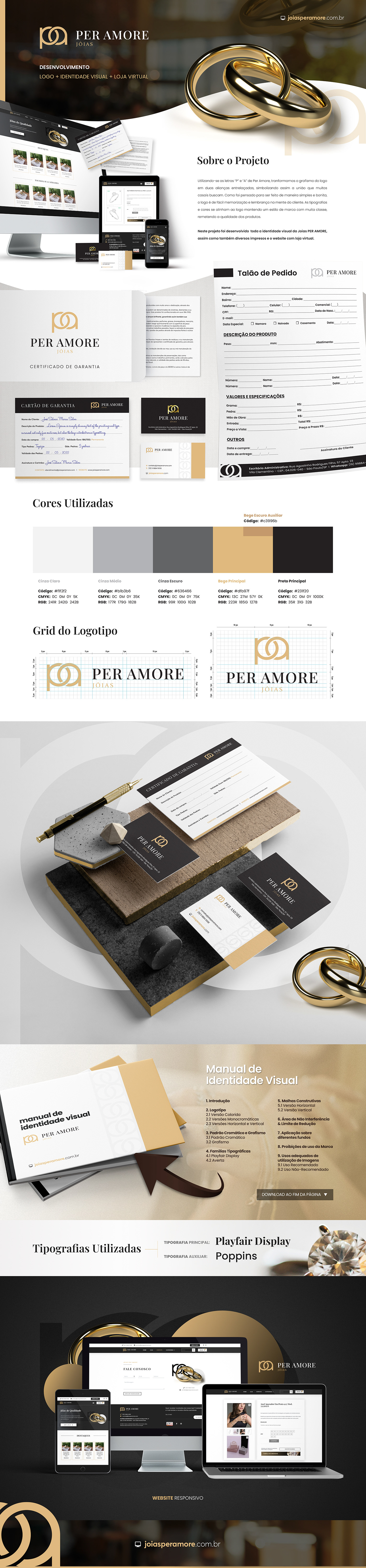 branding  design fancy glamour golden jewel jewerly logo presentation Website