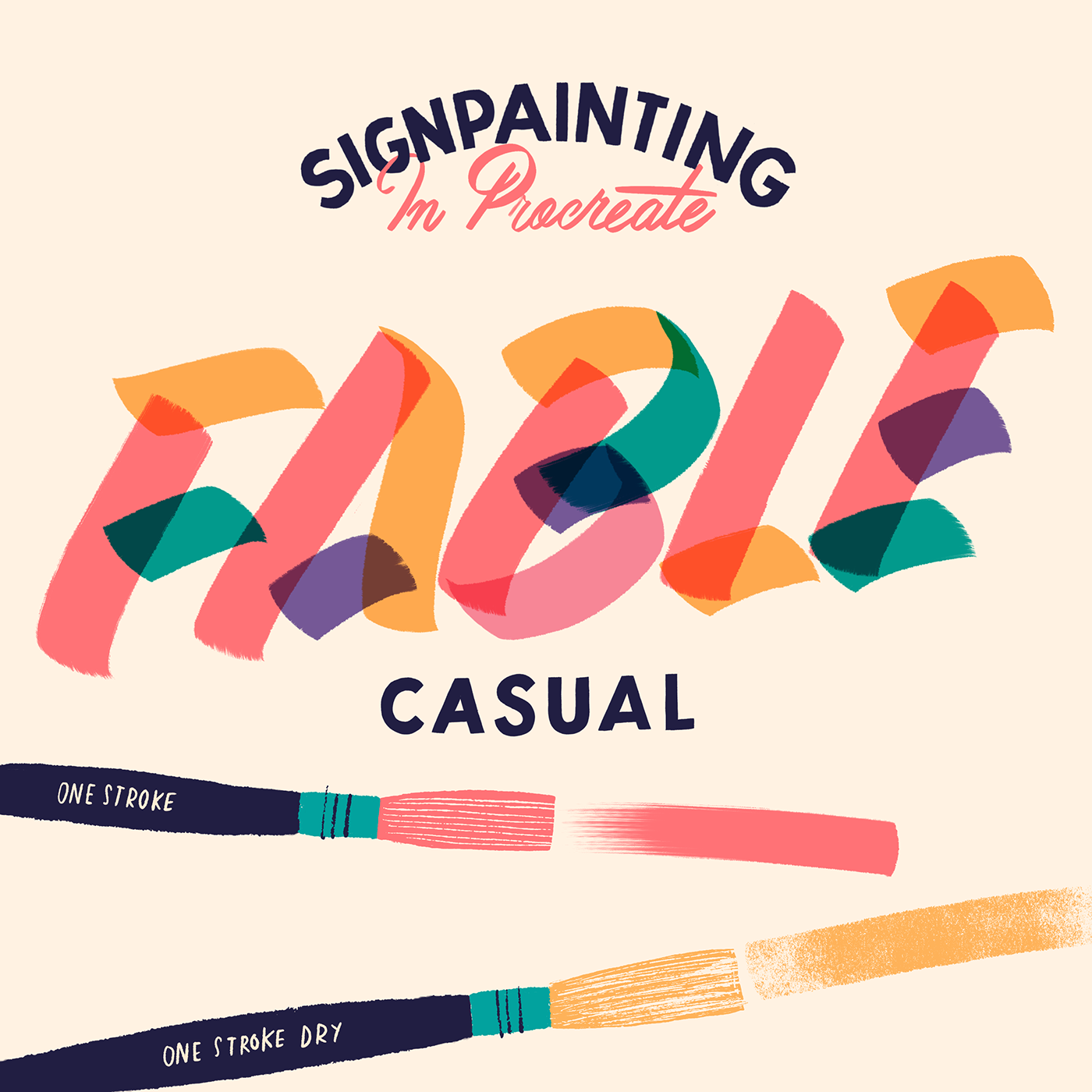 Procreate brushes signpainting lettering design Brush Set type sign painting  