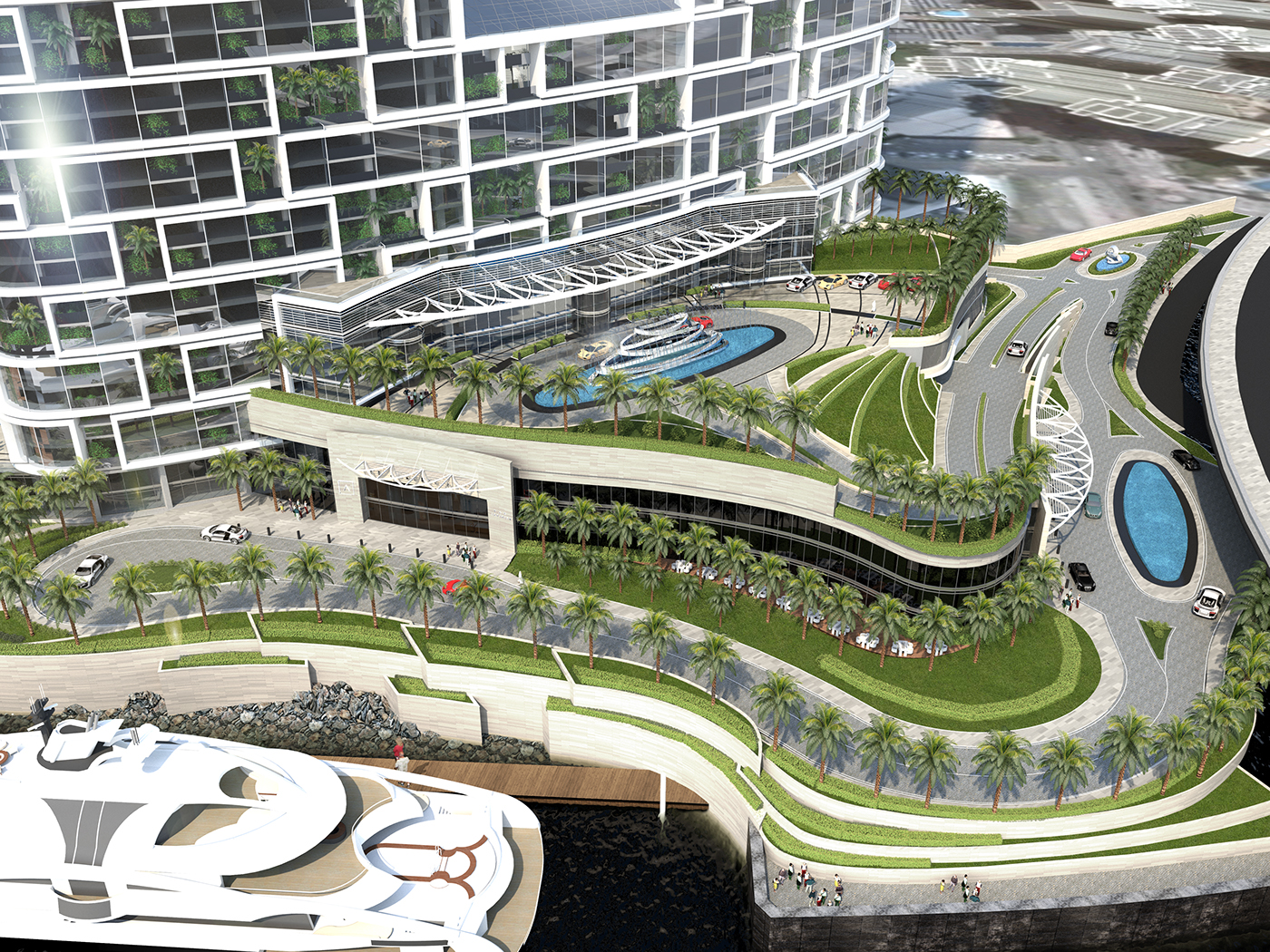 architecture Luxury Hotel serviced apartments design Landscape Design concept design Beachfront