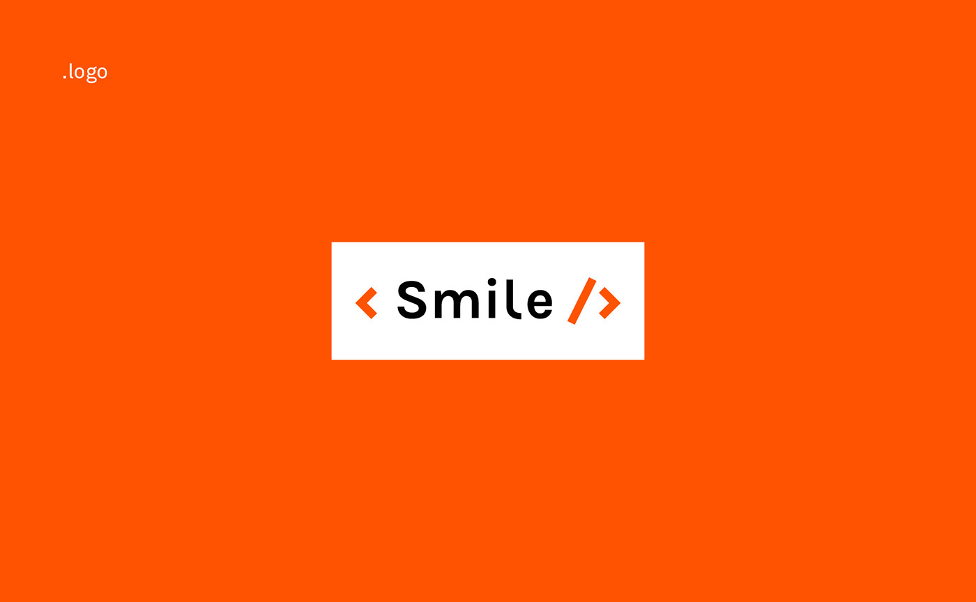 branding  logo minimal code coding tag minimalist orange digital start-up