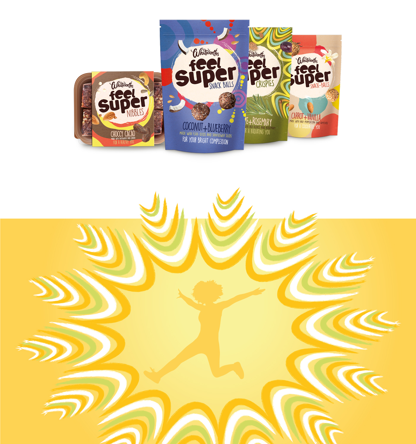 packaging design design Packaging FMCG superfood snack art direction  Health Healthy Living graphics
