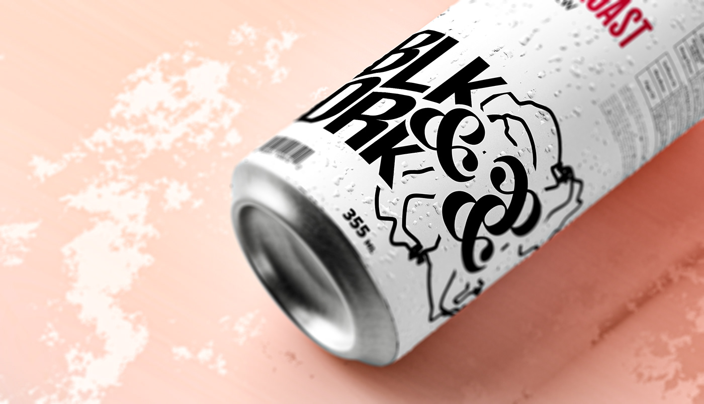 beverage black can Coffee Cold Brew drink Logo Design Logotype Packaging packaging design