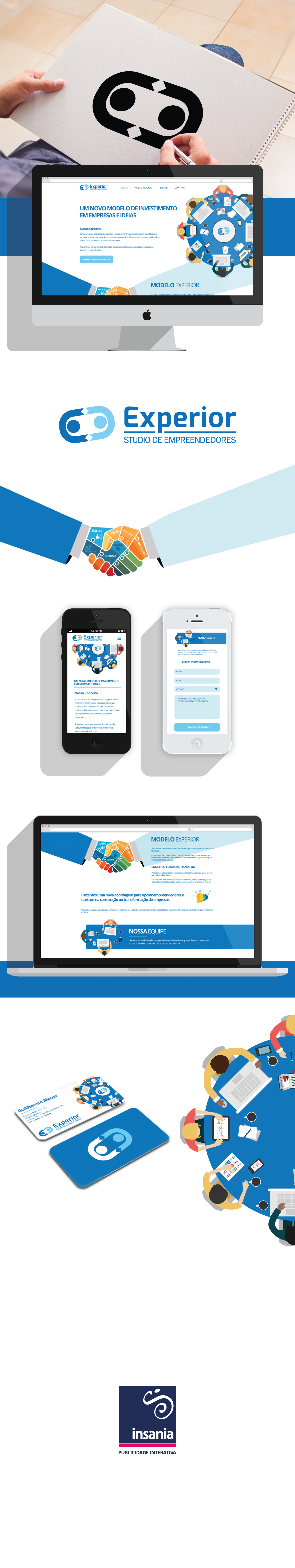 responsive website business card facelift logo Logotype blue