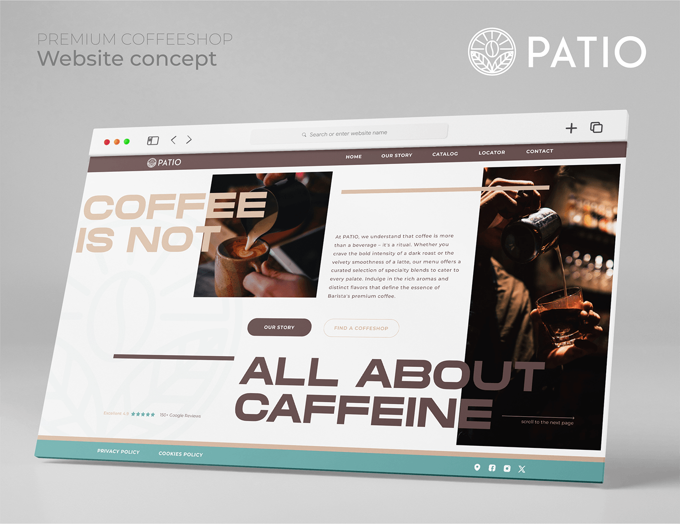 UI Website Webdesign concept Coffee identity Figma design UI/UX Web