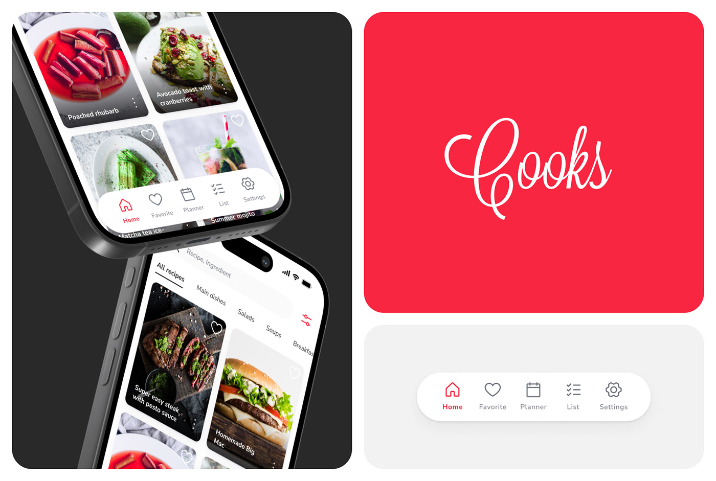 recipe app Case Study Mobile app UI/UX Meal Planner meal plan cooking app Figma user experience app design