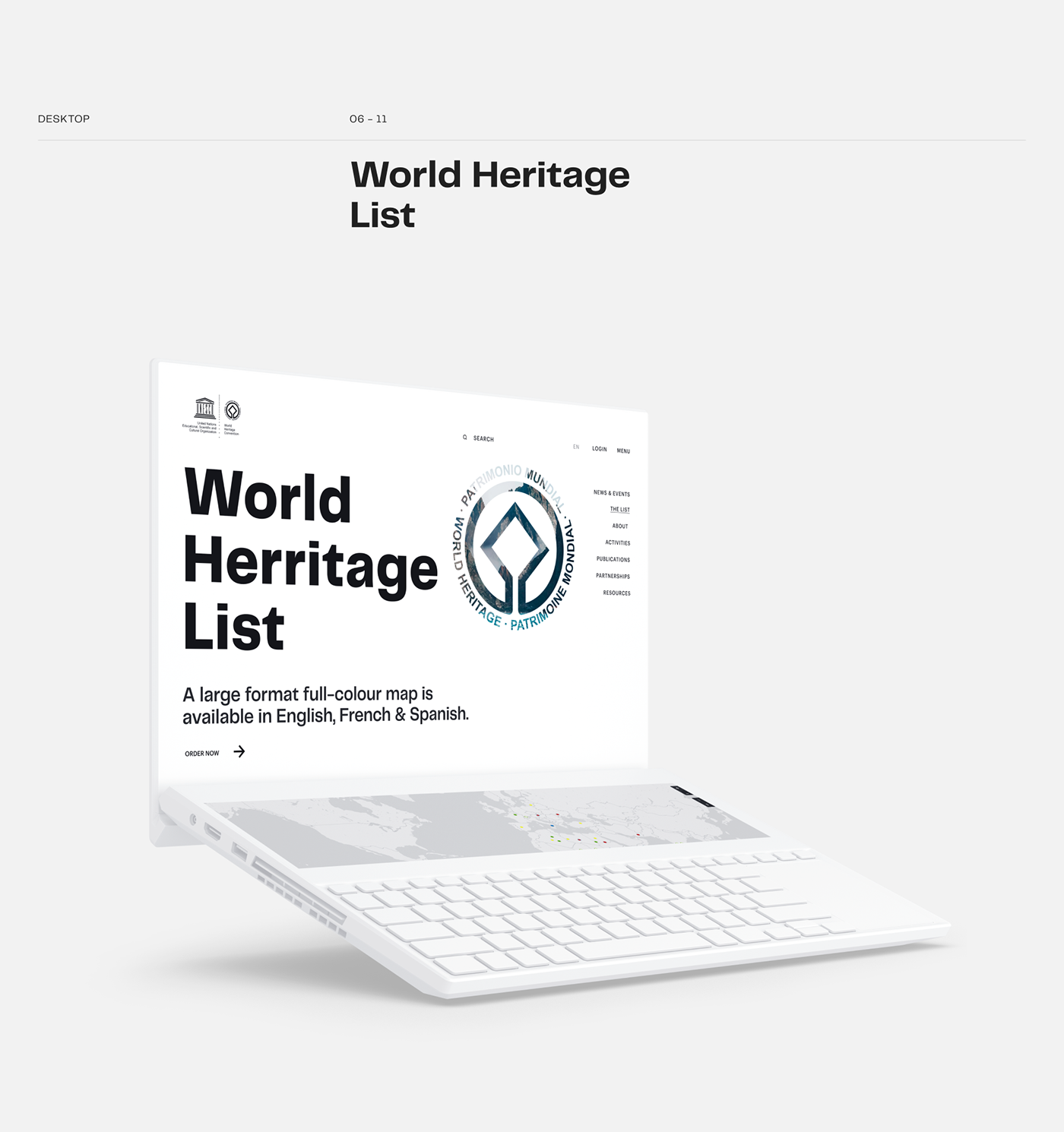design interaction mobile redesign Responsive UNESCO uprock ux/ui Web world heritage