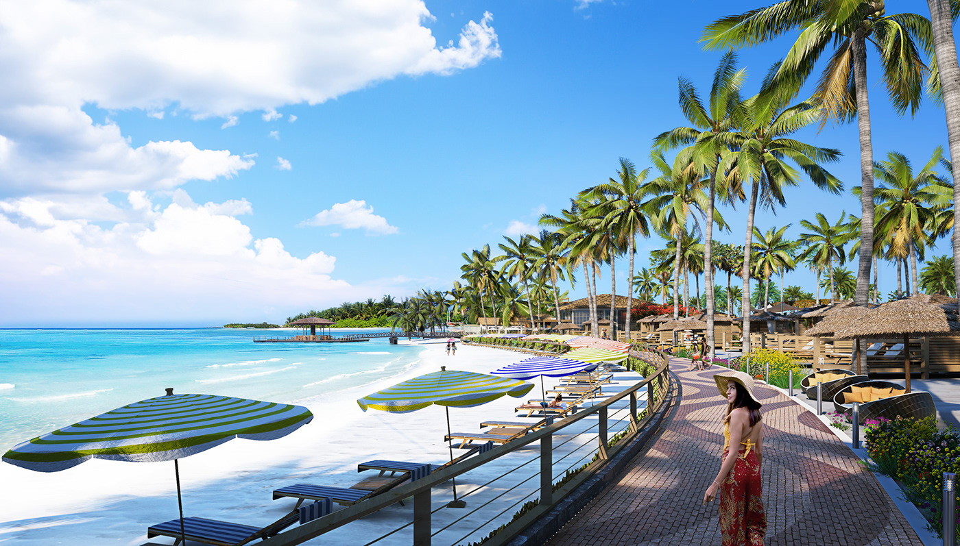 3dsmax architecture beach design jeddah Project Render visual visualization vray