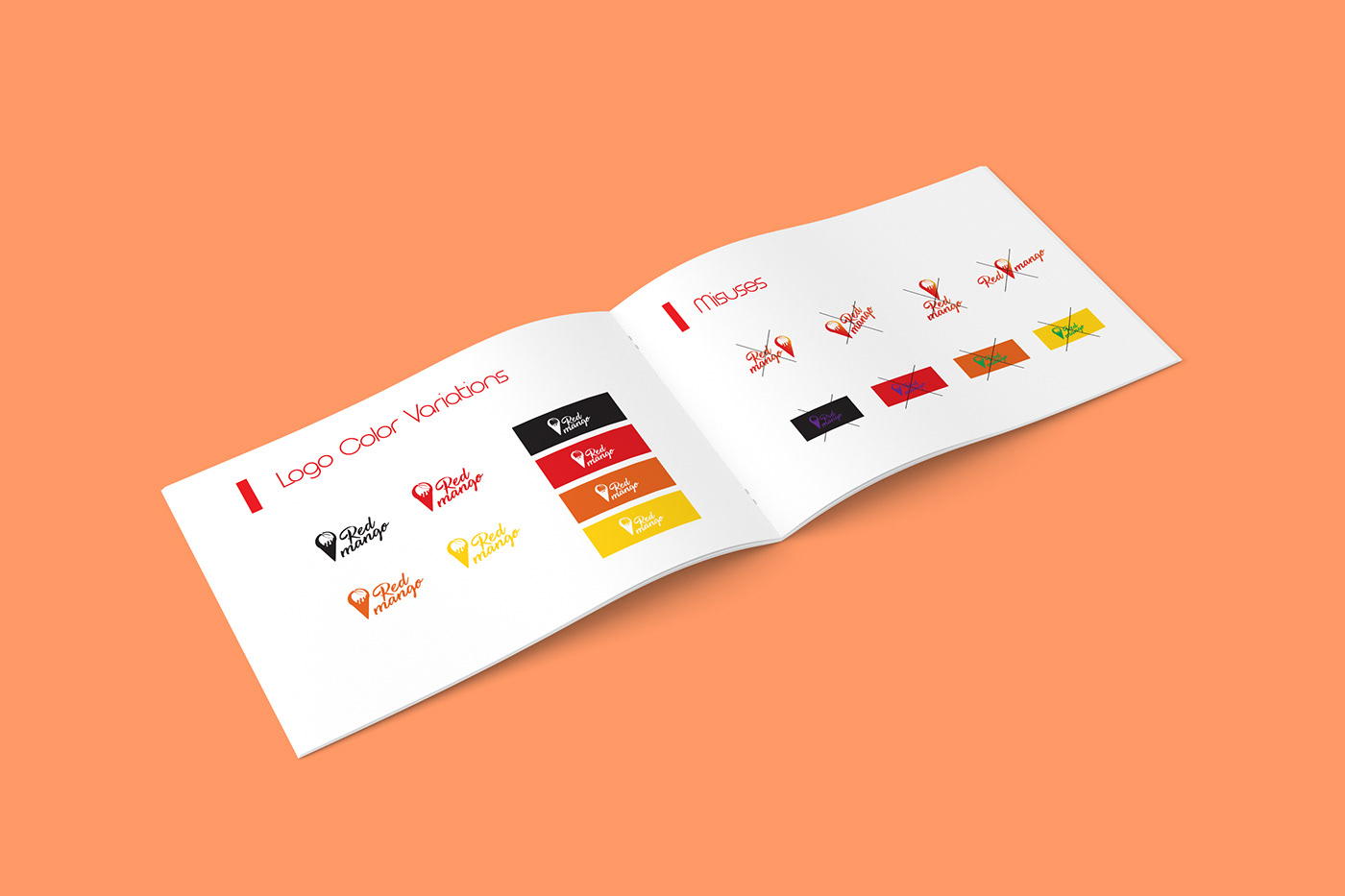 icecream icecreamlogo design red Mango branding  brandbook