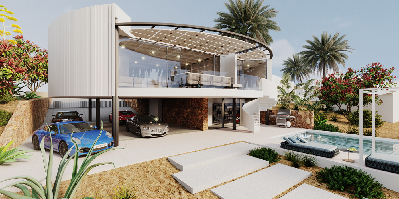 minimalistic future design future architecture futuristic housing functional living space iphone house Residence Design