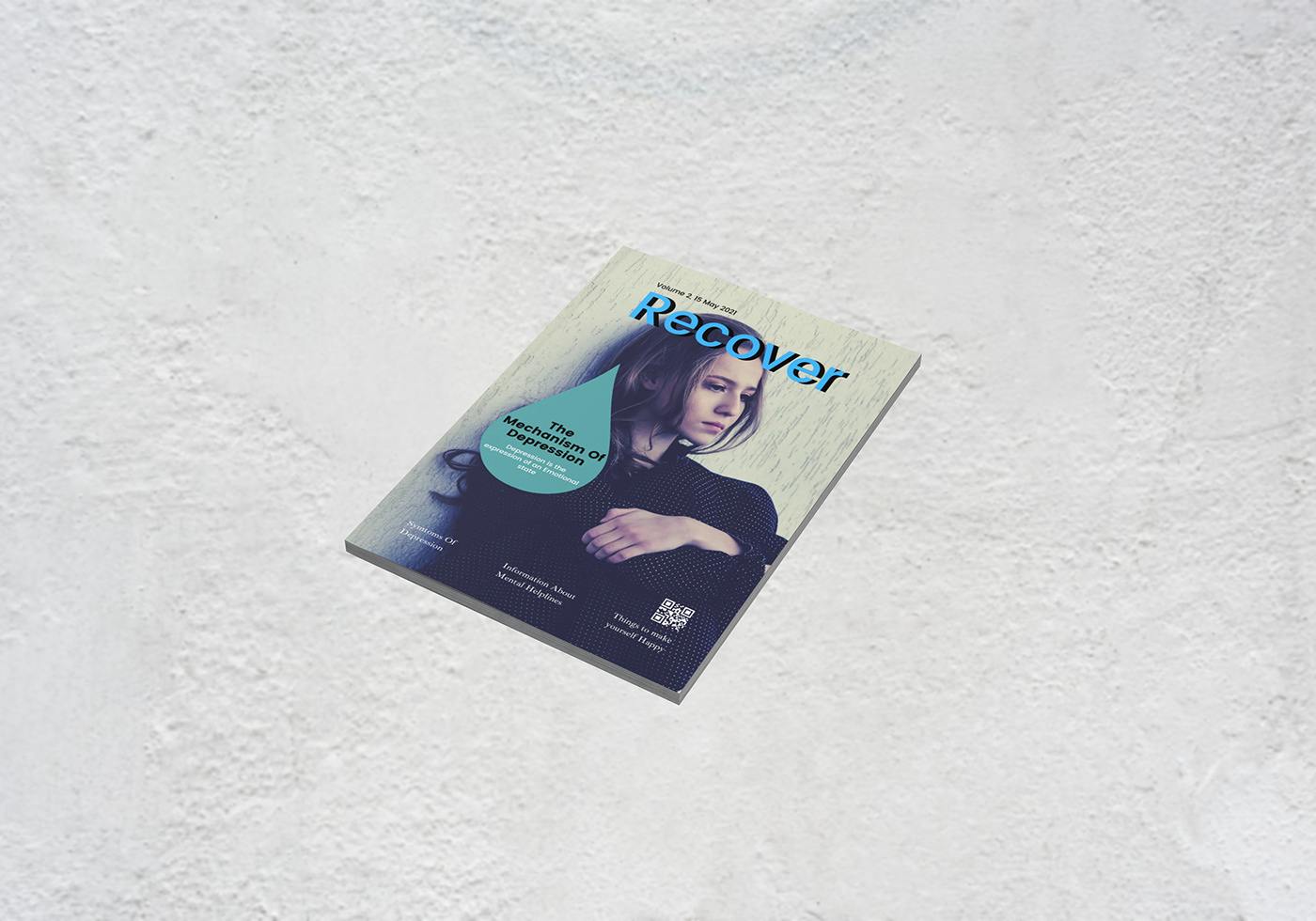 graphic design  magazine Magazine Covers canva Cover page depression Depression Magazine magazines