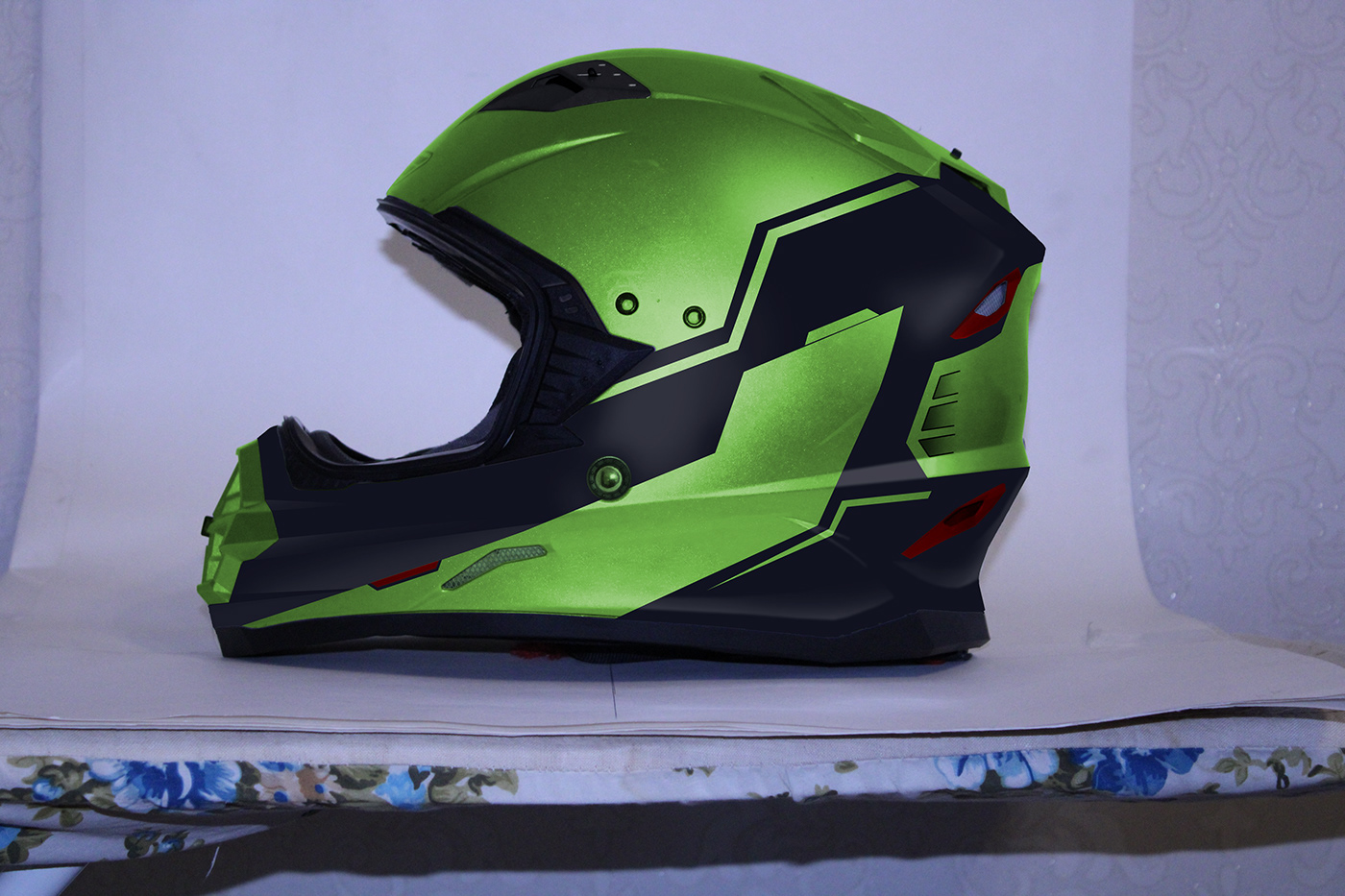 Motorcycle helmet repainting project
