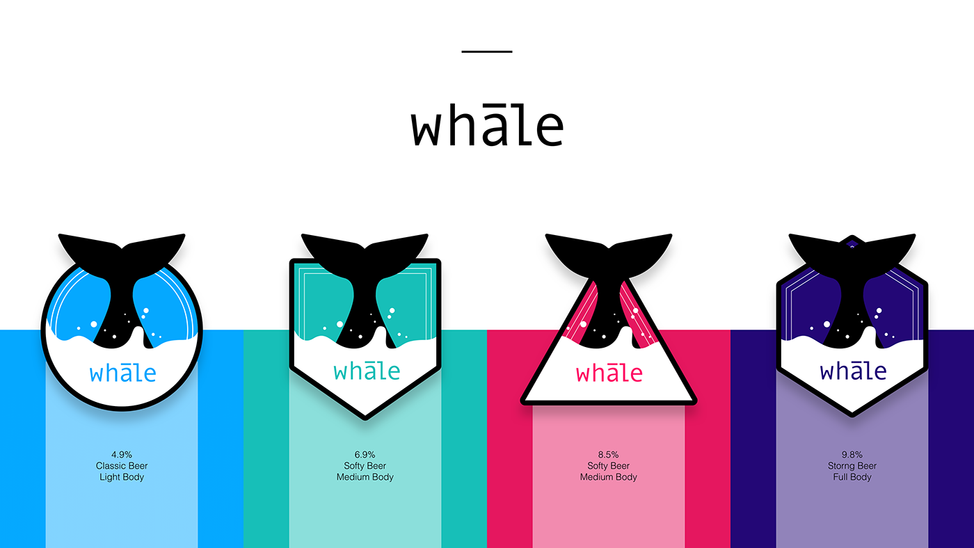 brand graphic Whale ILLUSTRATION  beer branding  logo symbol UI visual
