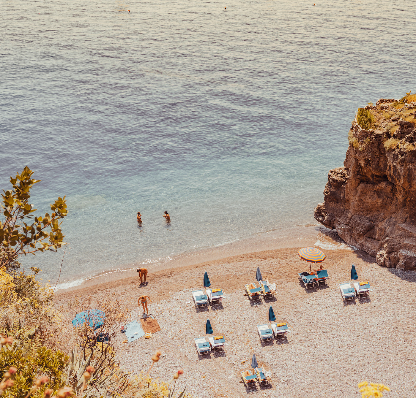 amalfi coast beach Coast colors embrella Italy Pastels Photography  Positnao sea
