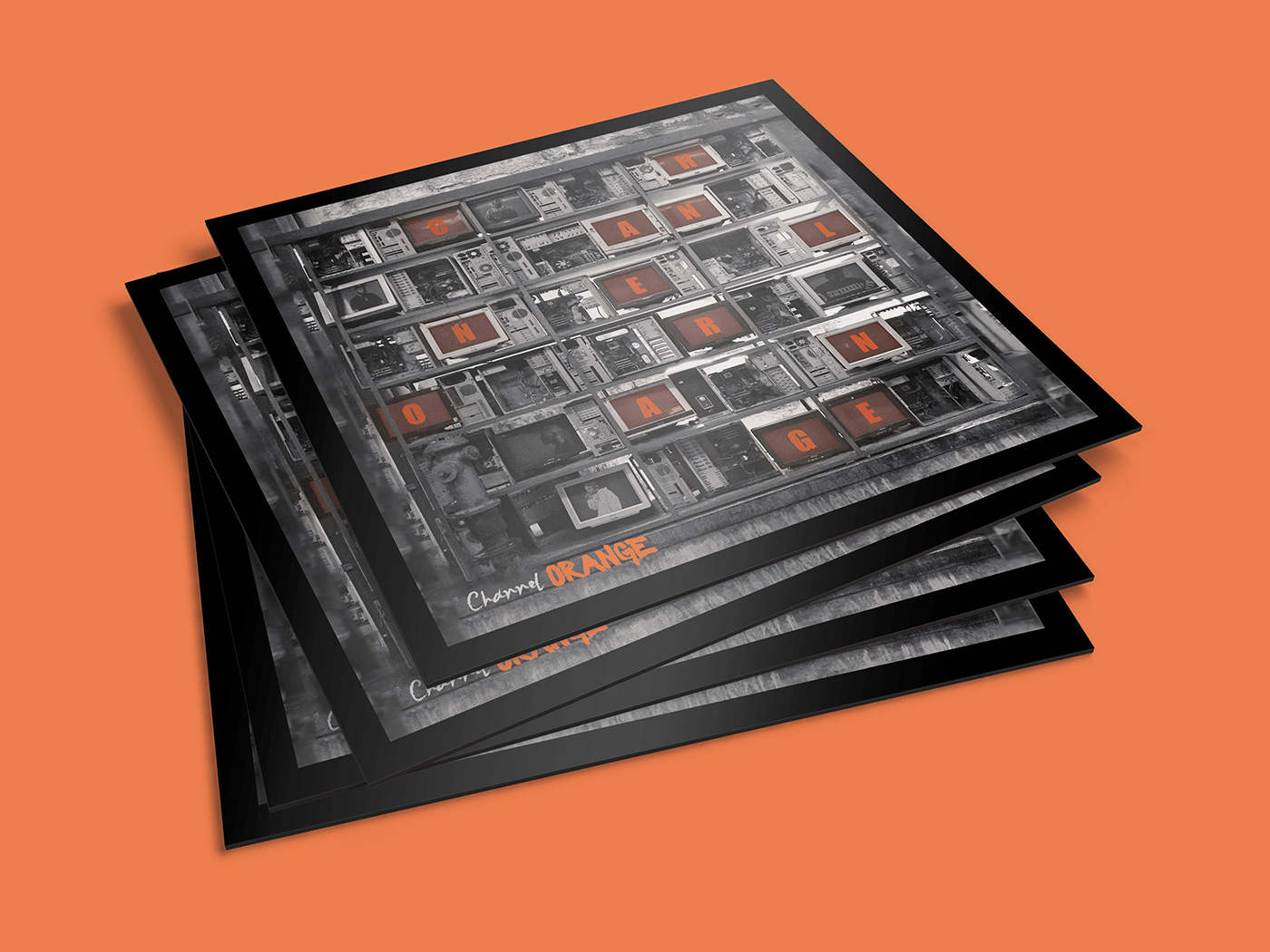 album cover album art channel orange frank ocean orange CD cover cd mockup Cover Art vinyl typography  