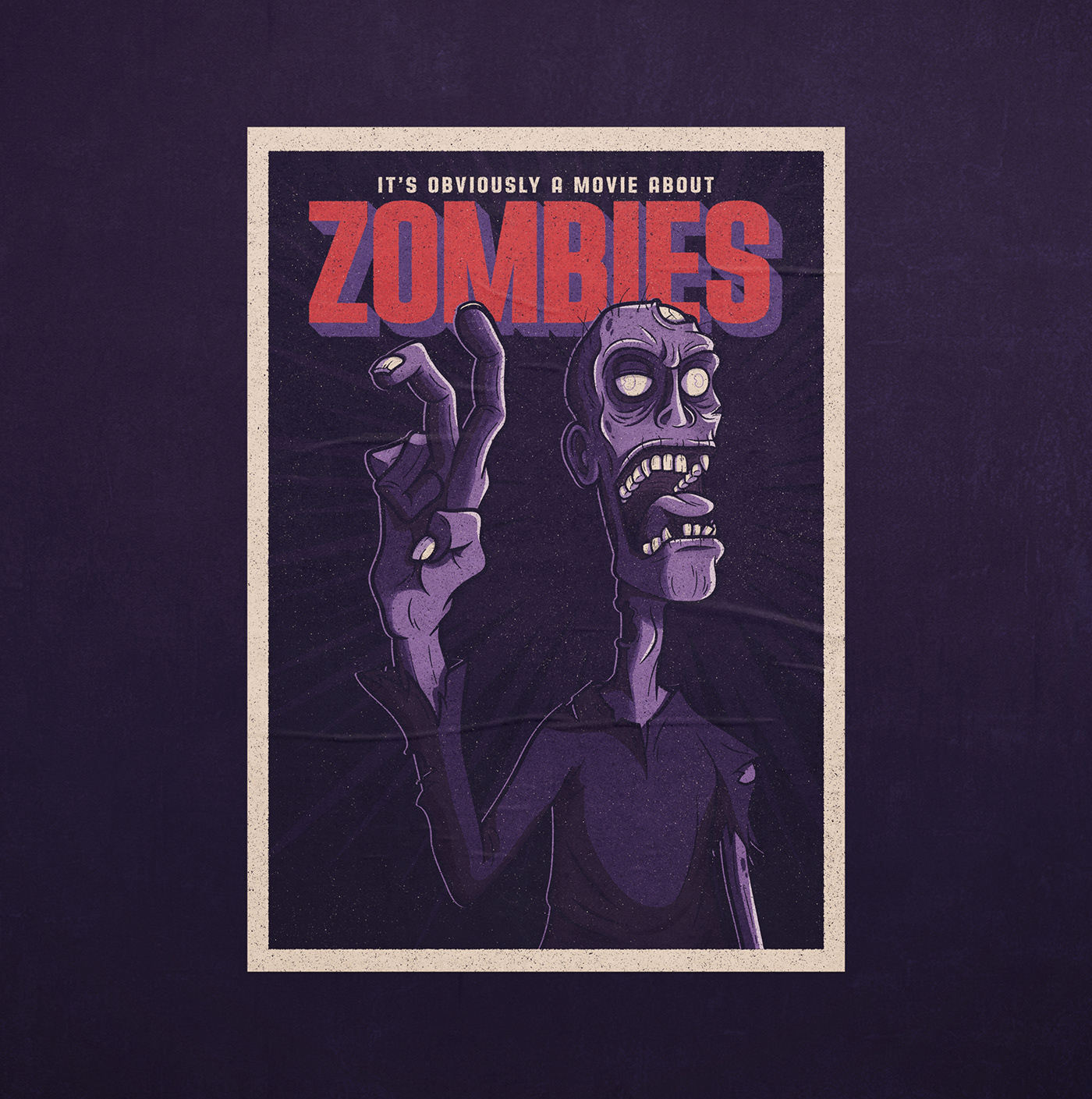 ILLUSTRATION  zombie movie vector vintage typography   graphicdesign Drawing  poster