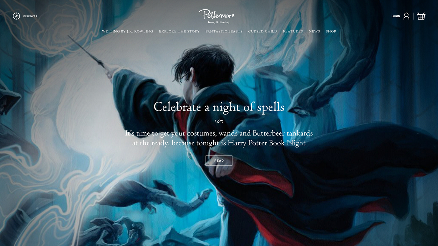 Pottermore on Behance