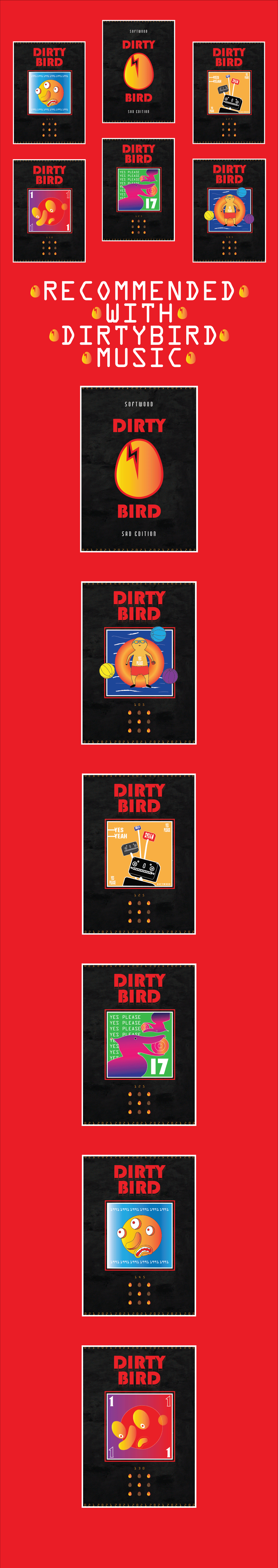 art artworks Dirtybird music poster red