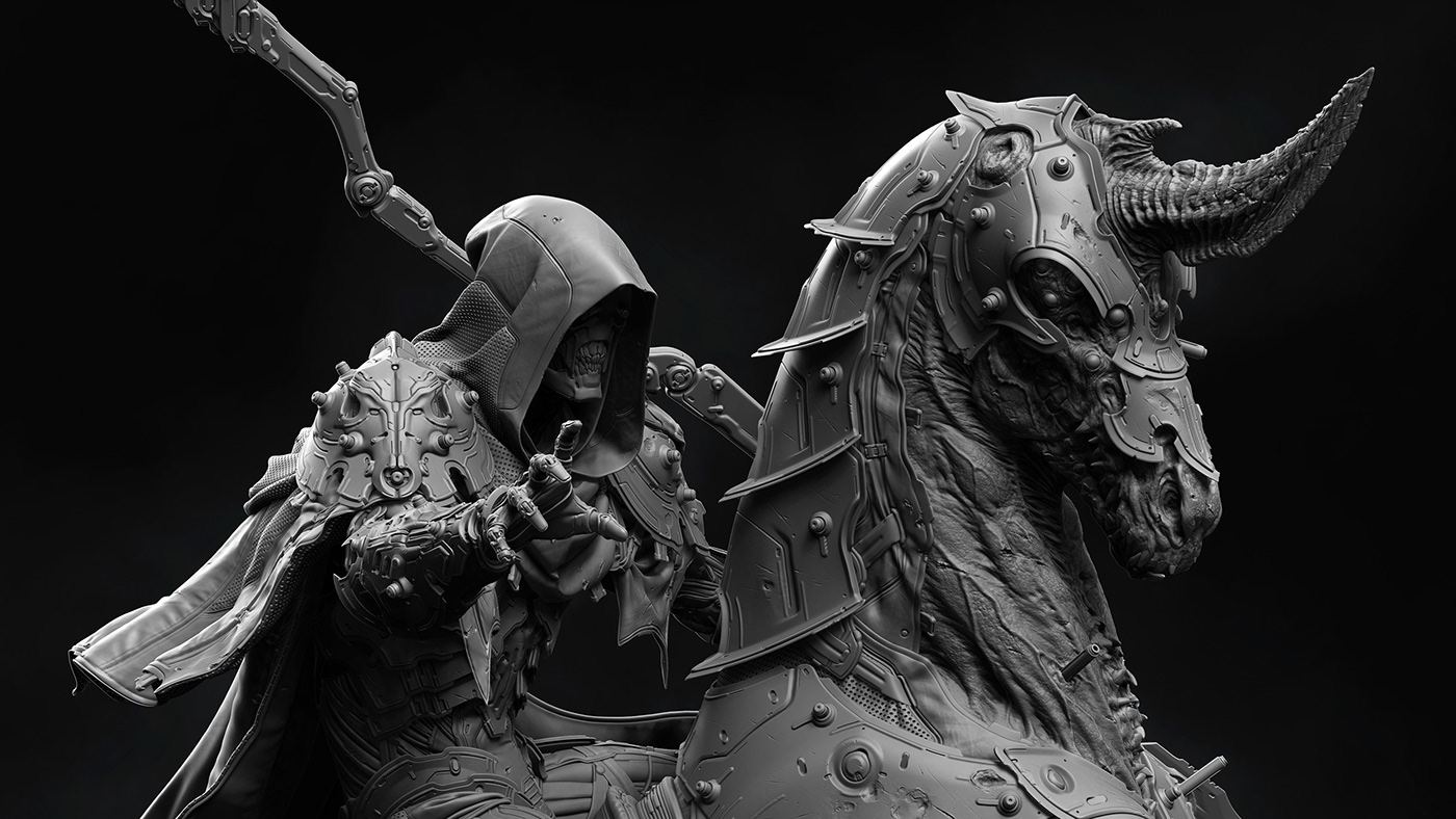 android apocalypse Armor death harbingers horse horsemen knight skull warrior