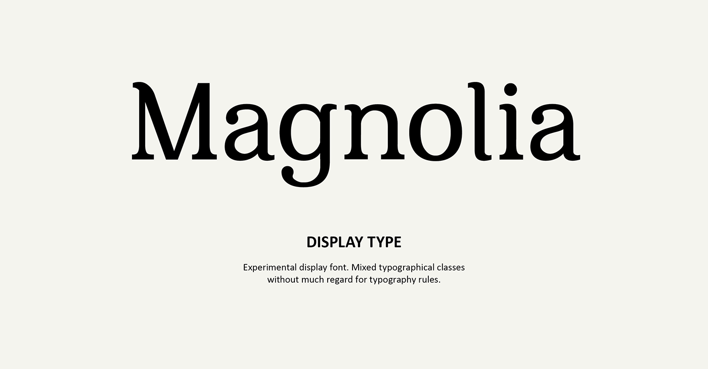 commercial Display display type font free magnolia type Typeface typography  