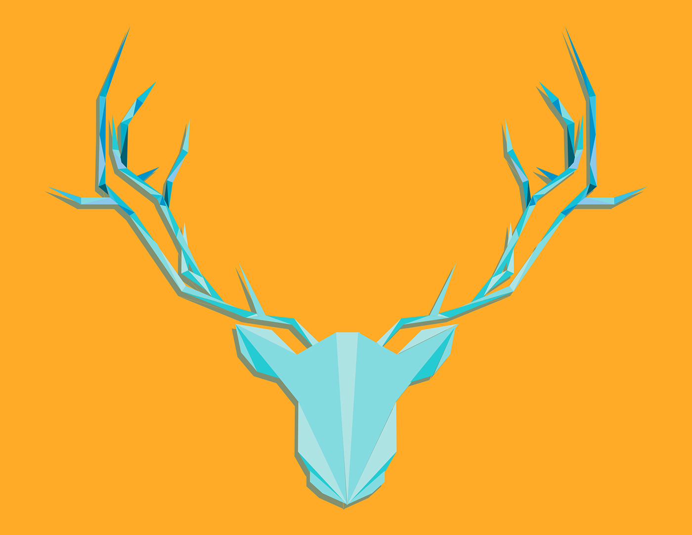 geometric geometric animals design posters digital poster Printing colors FOX elephant bee deer