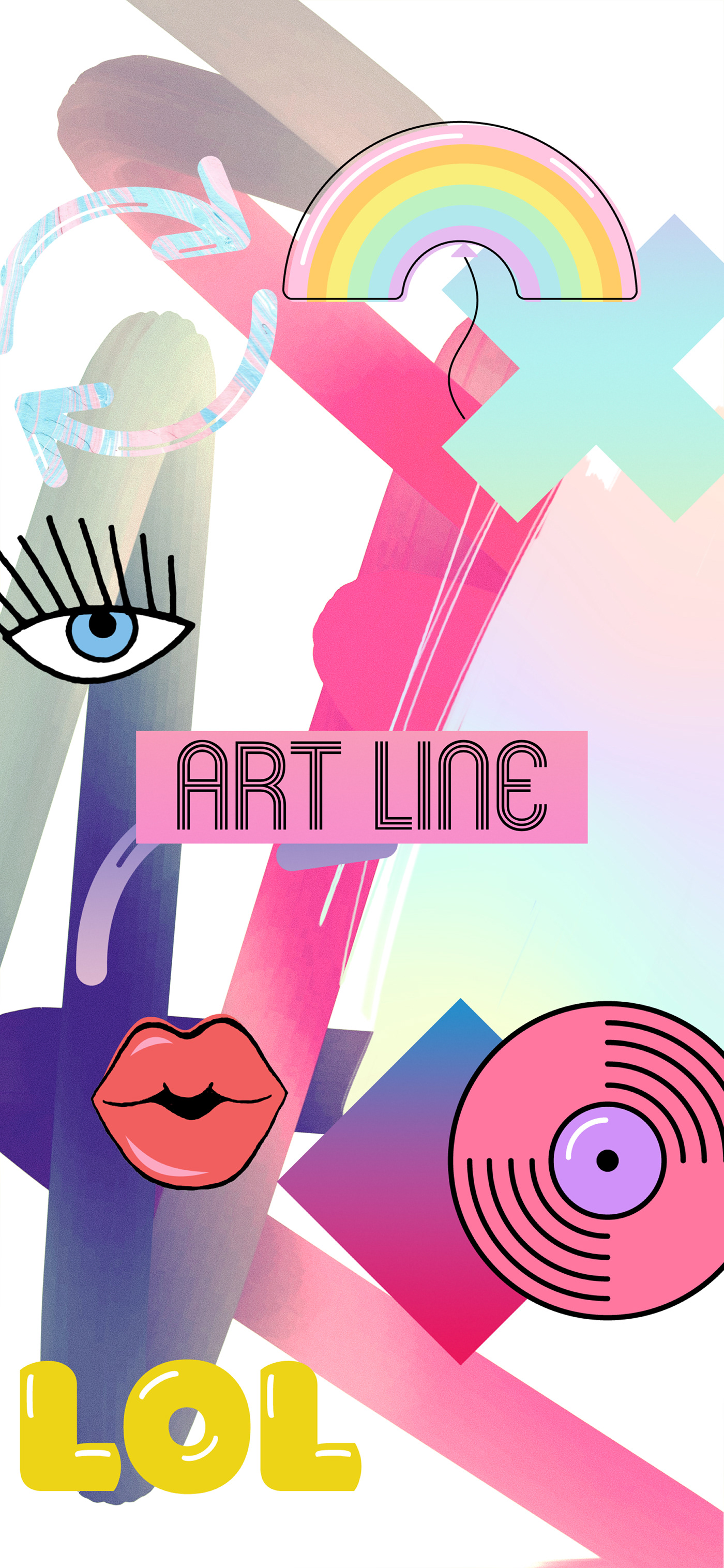 art line brush color brush Color mix