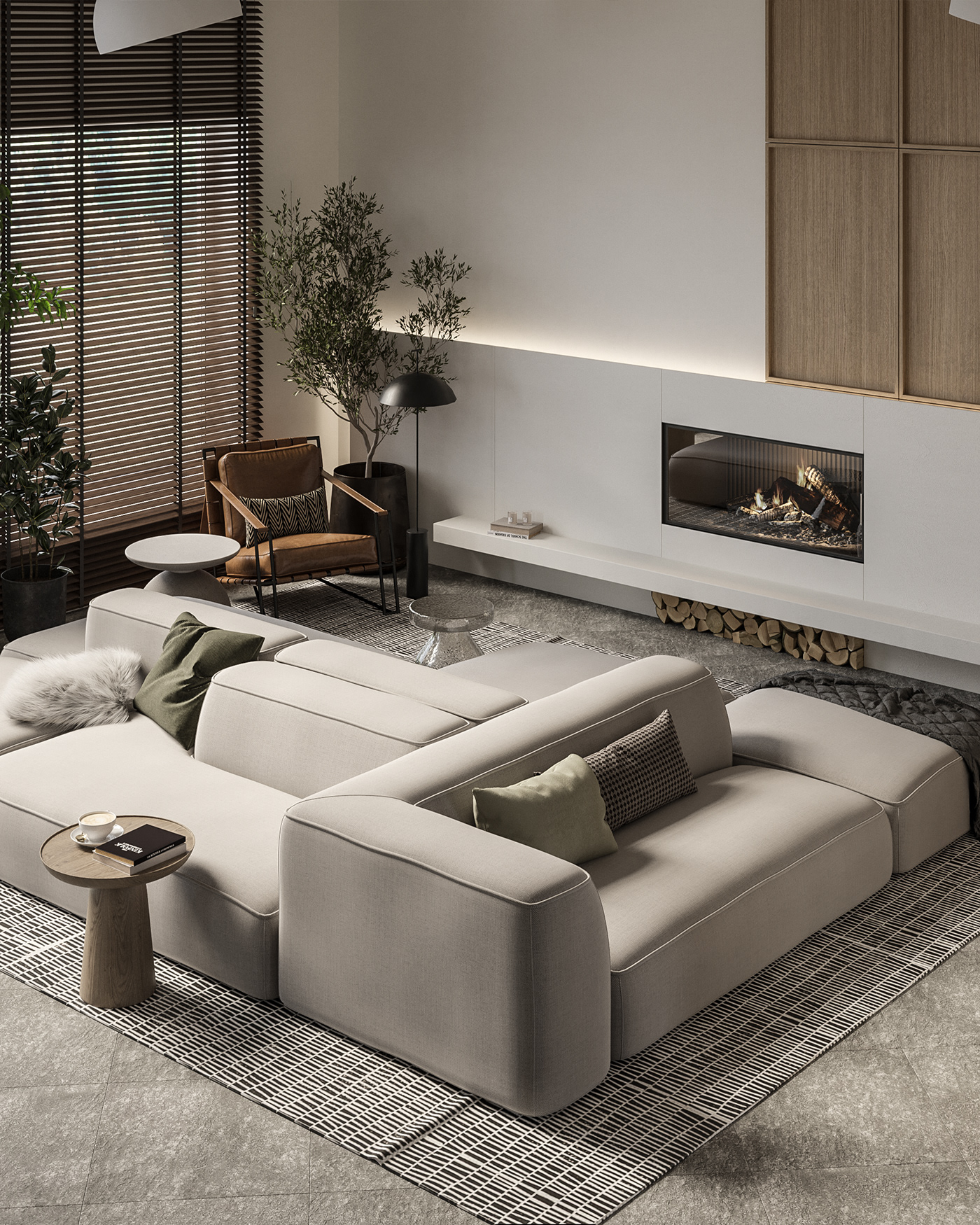3D 3ds max architecture archviz corona interior design  Render sitting room visualization
