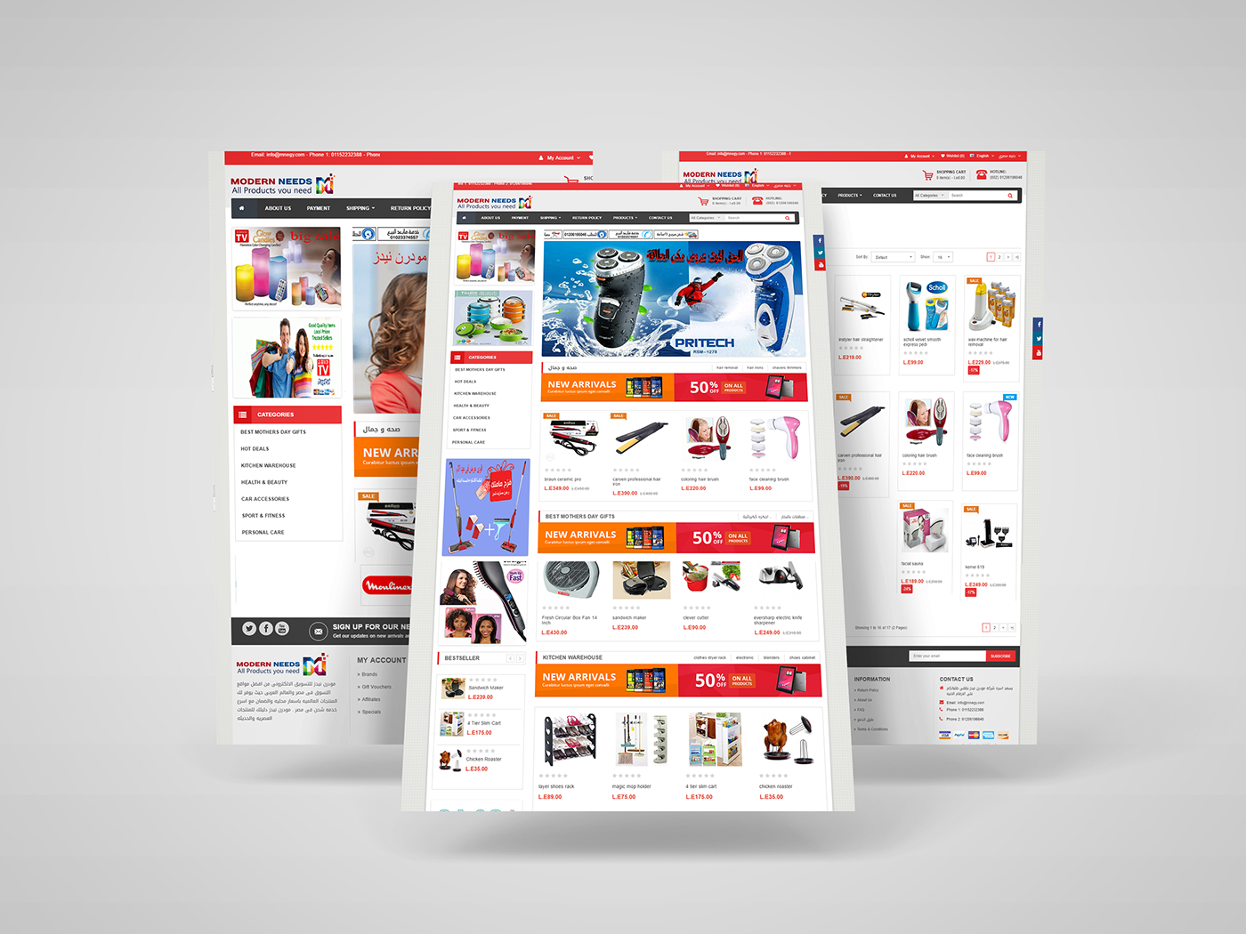 Shopping Web Design  UI ux web mockup free