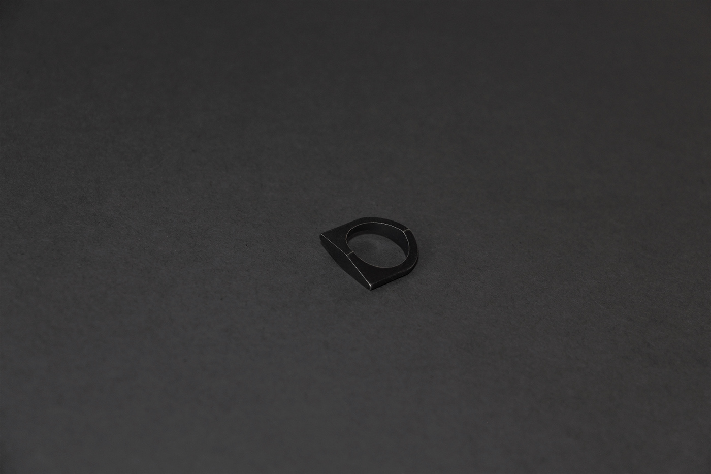 black Collection geometry jewelry metal metalwork oxidized ring silver