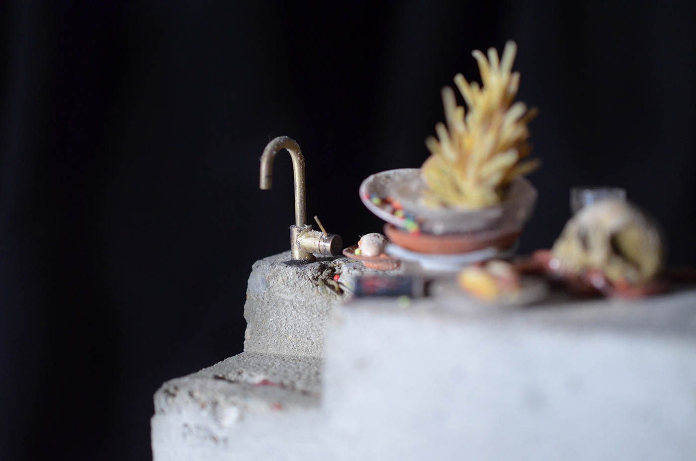 badass miniatures dollhouse memento mori vanitas death kitchen Diorama dailymini d thomas