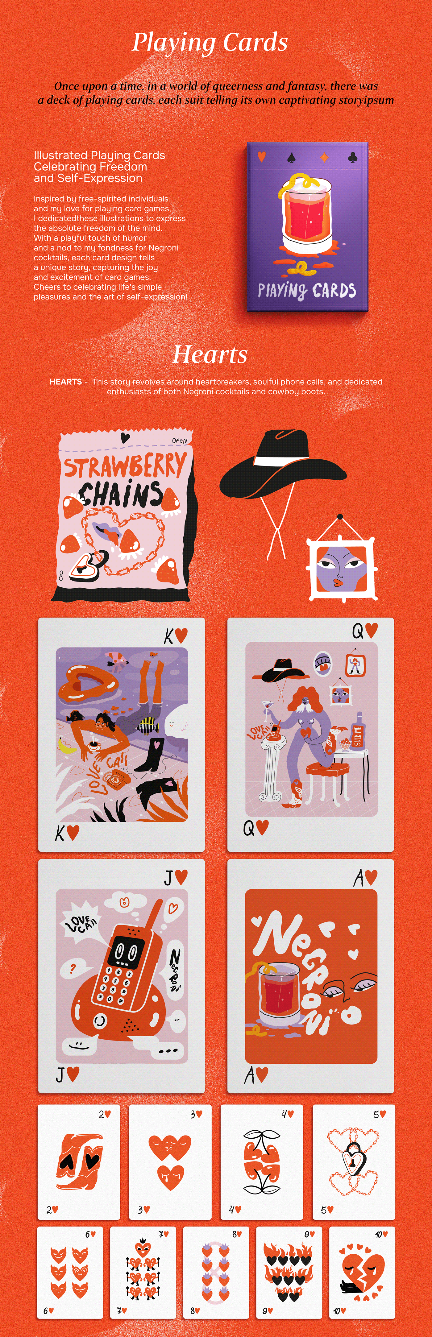 Illustrated Playing Cards Celebrating Freedomand Self-Expression