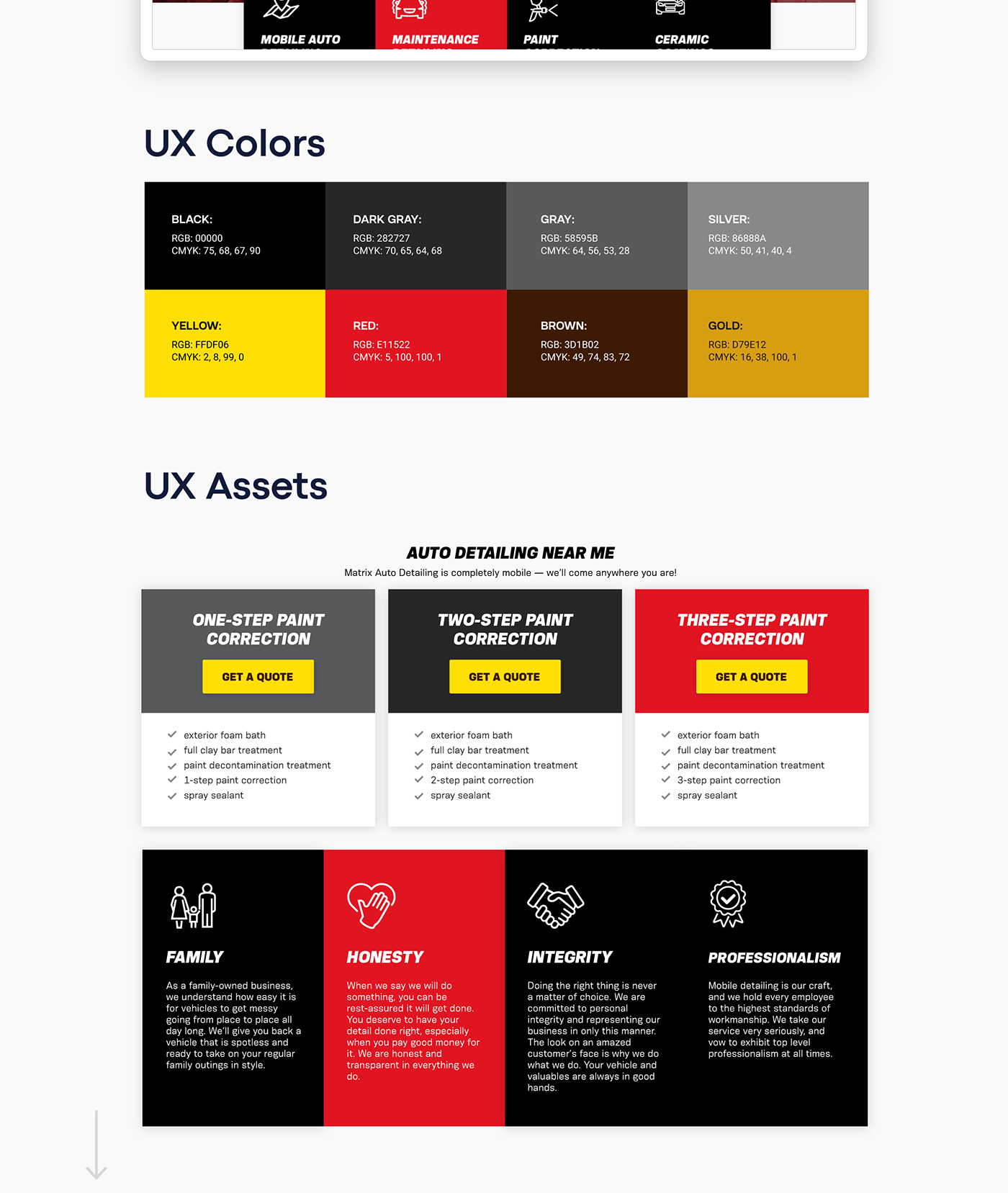 car Website design UI/UX red black Web Design  Auto business