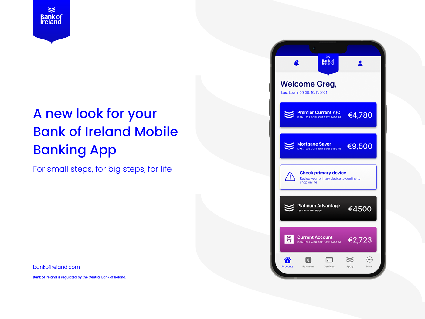 app Bank of Ireland ios iphone Mobile app mobile banking UI/UX user interface ux